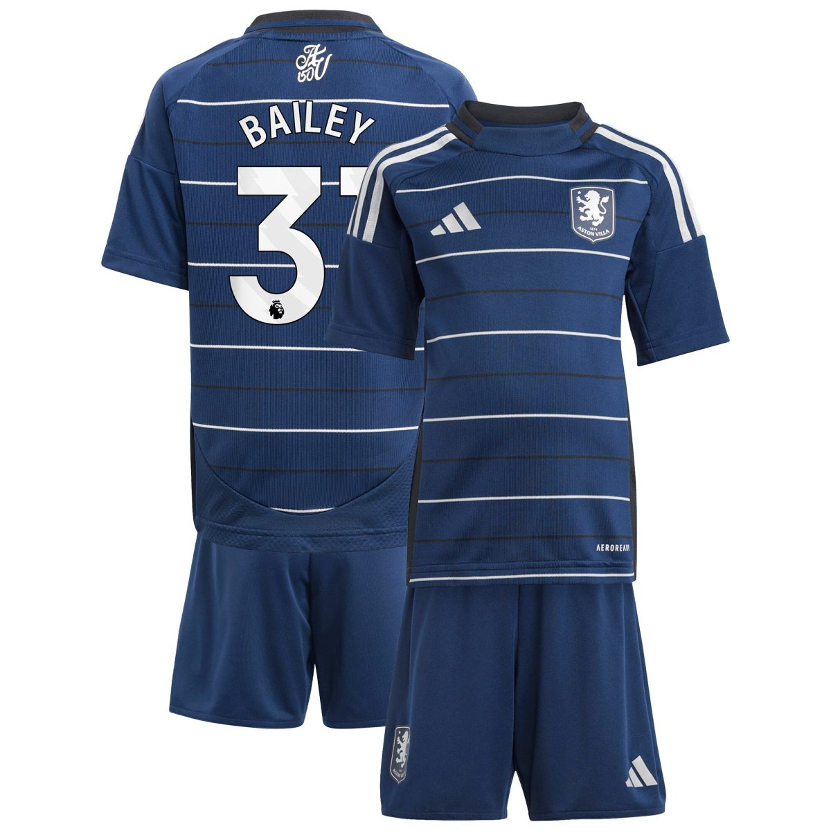 AVFC aston villa adidas third minikit 2024-25 with bailey 31 printing Collection | Official Aston Villa Kits and Apparel