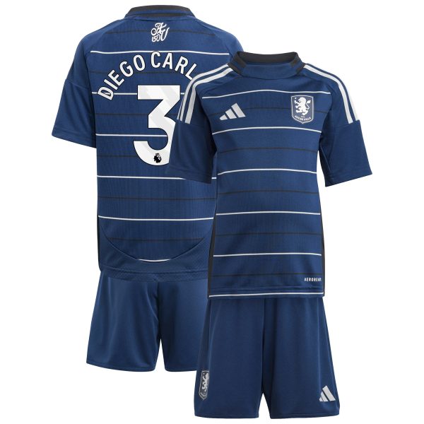 AVFC aston villa adidas third minikit 2024-25 with diego carlos 3 printing Collection | Official Aston Villa Kits and Apparel