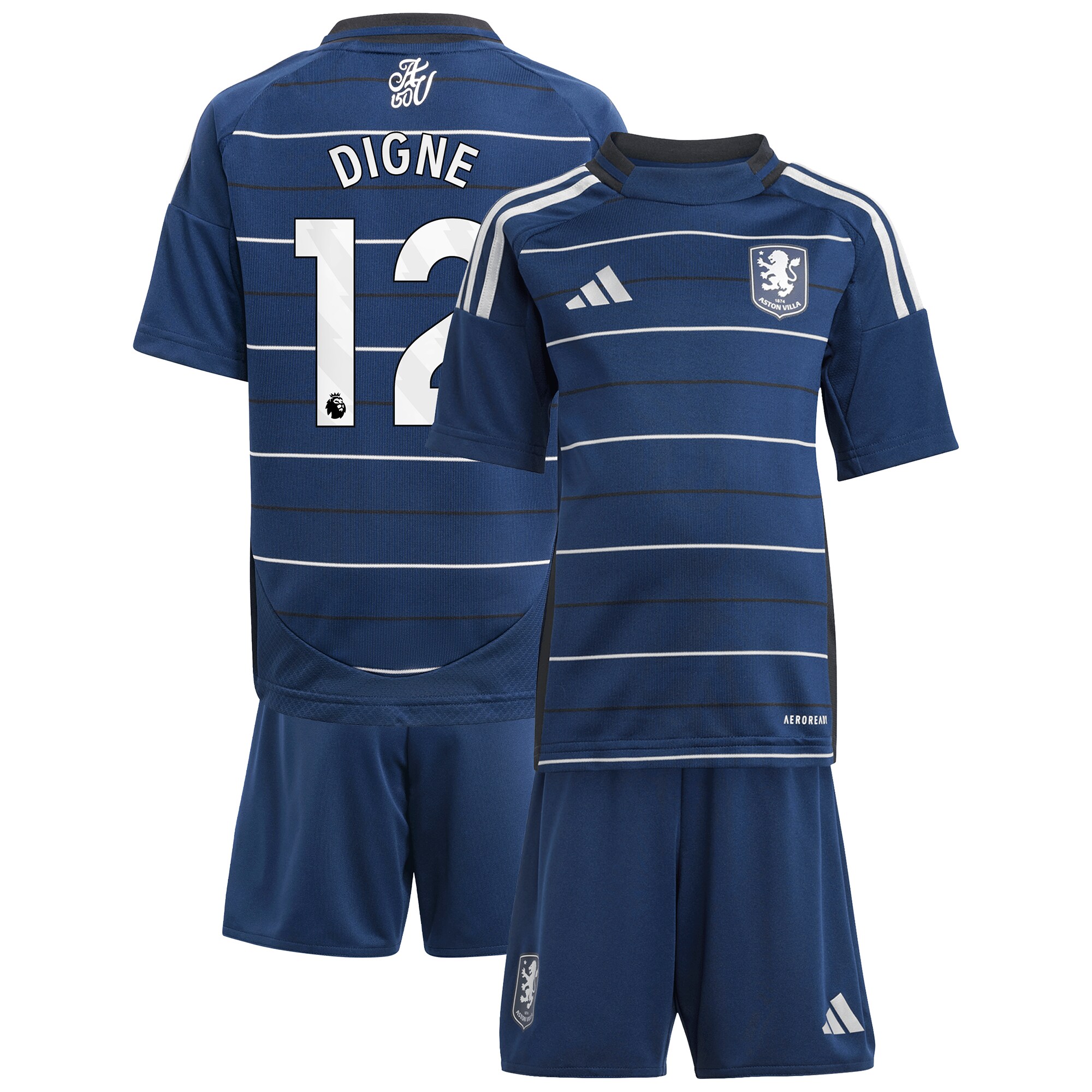 AVFC aston villa adidas third minikit 2024-25 with digne 12 printing Collection | Official Aston Villa Kits and Apparel