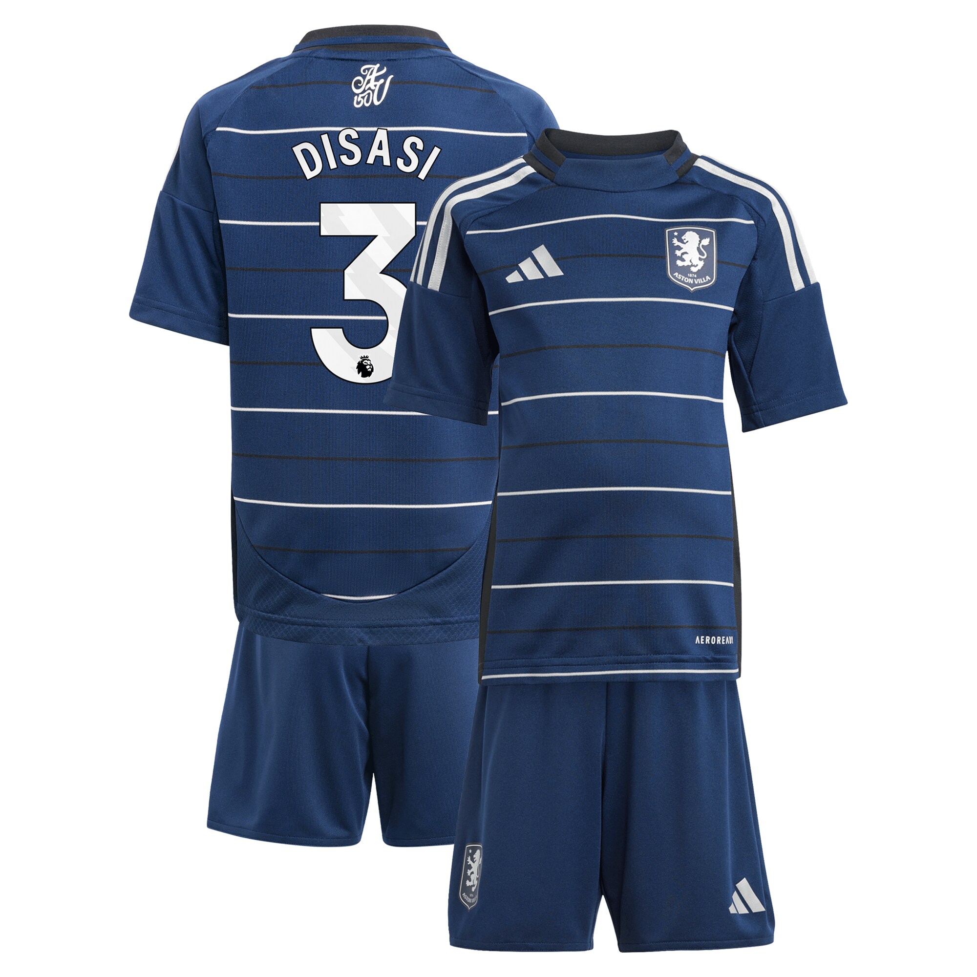 AVFC aston villa adidas third minikit 2024-25 with disasi 3 printing Collection | Official Aston Villa Kits and Apparel
