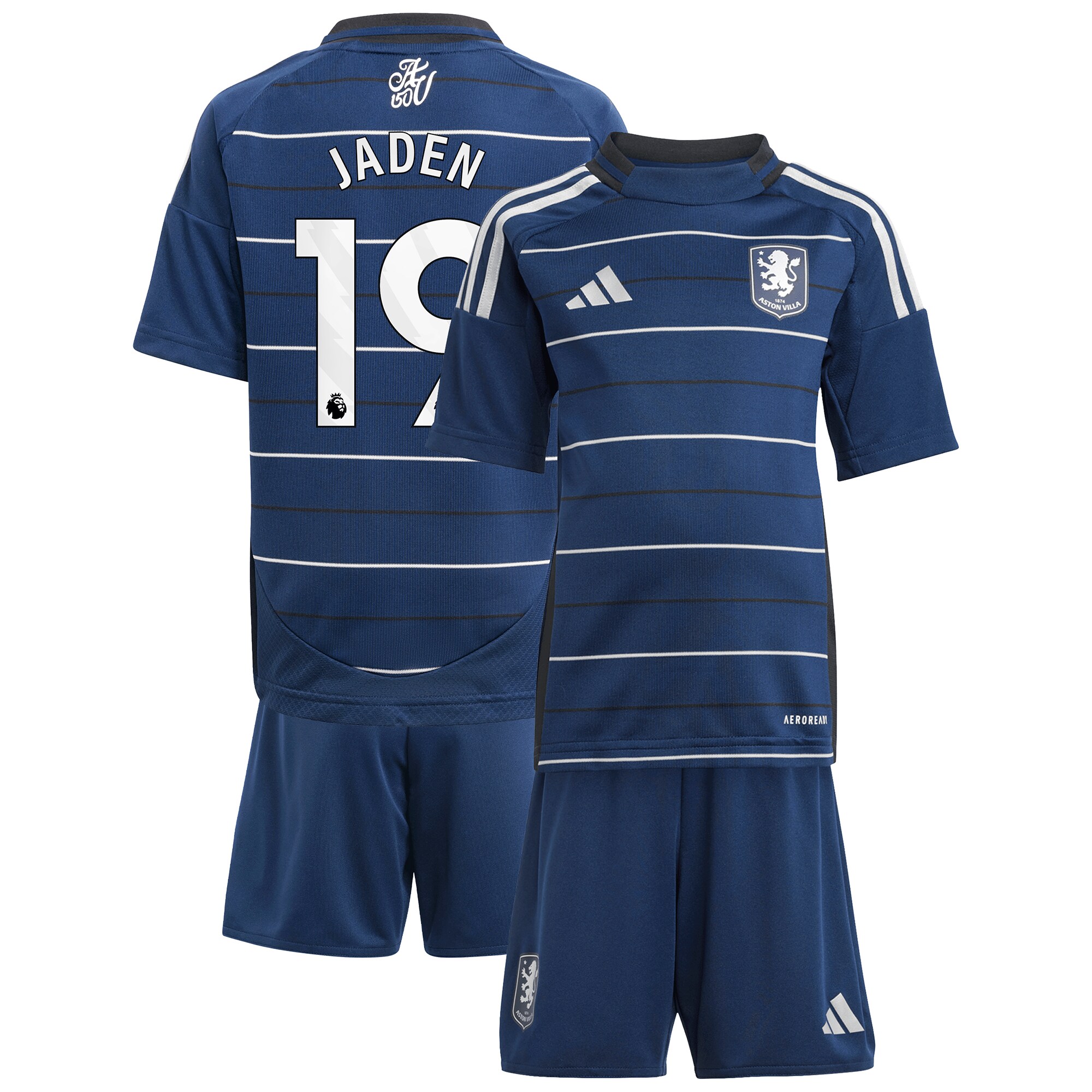 AVFC aston villa adidas third minikit 2024-25 with jaden 19 printing Collection | Official Aston Villa Kits and Apparel