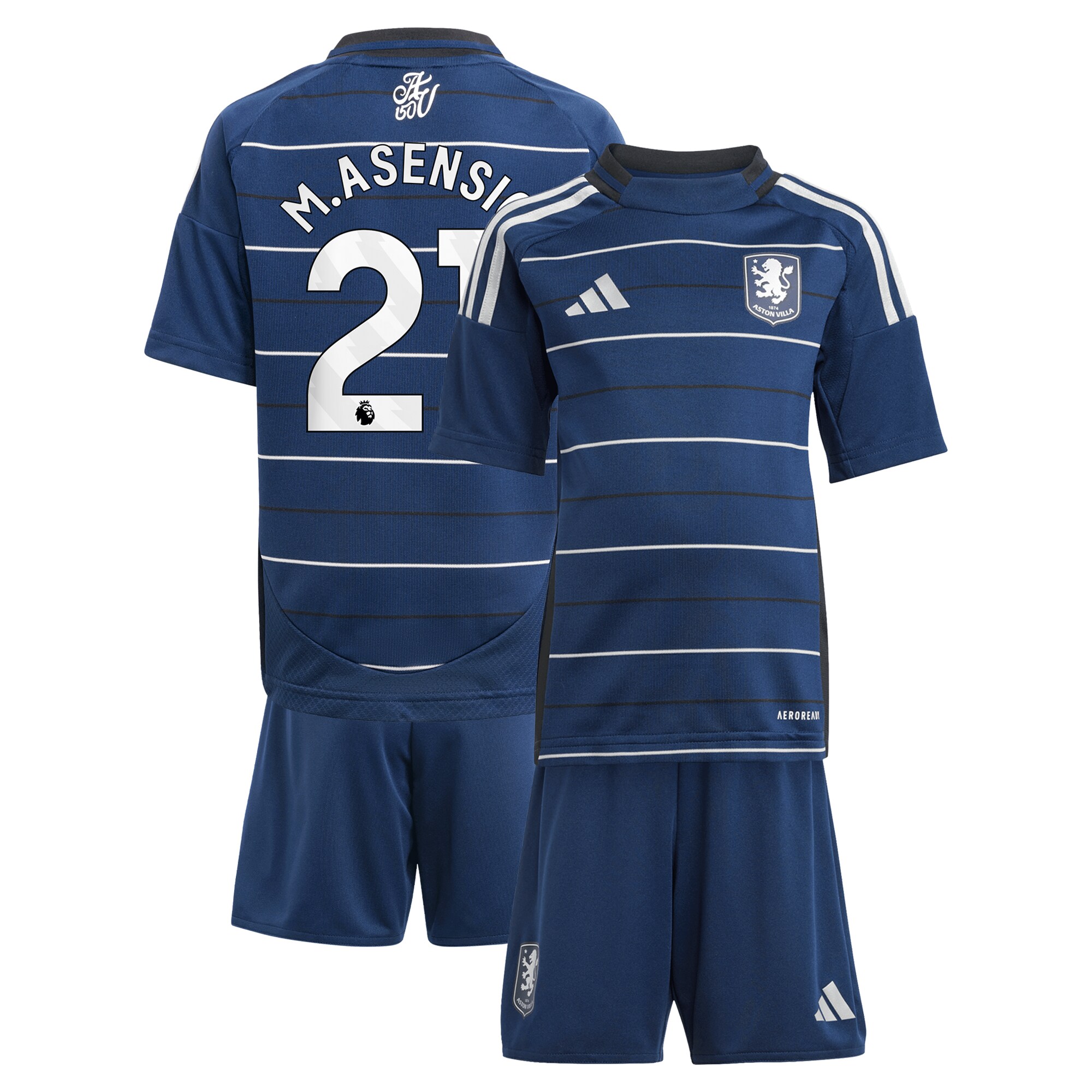 AVFC aston villa adidas third minikit 2024-25 with m.asensio 21 printing Collection | Official Aston Villa Kits and Apparel