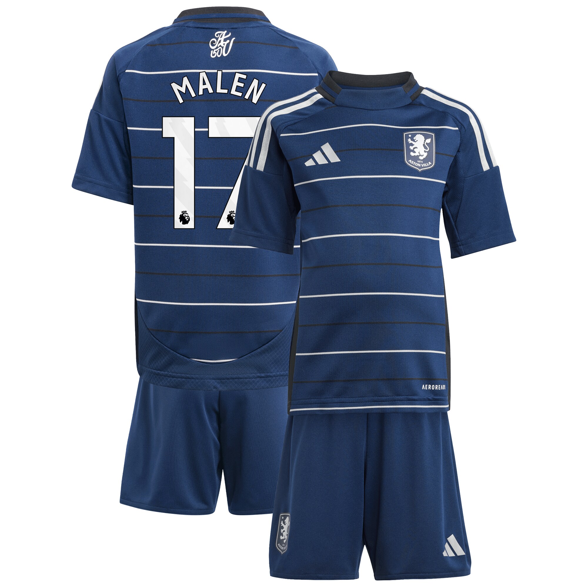 AVFC aston villa adidas third minikit 2024-25 with malen 17 printing Collection | Official Aston Villa Kits and Apparel