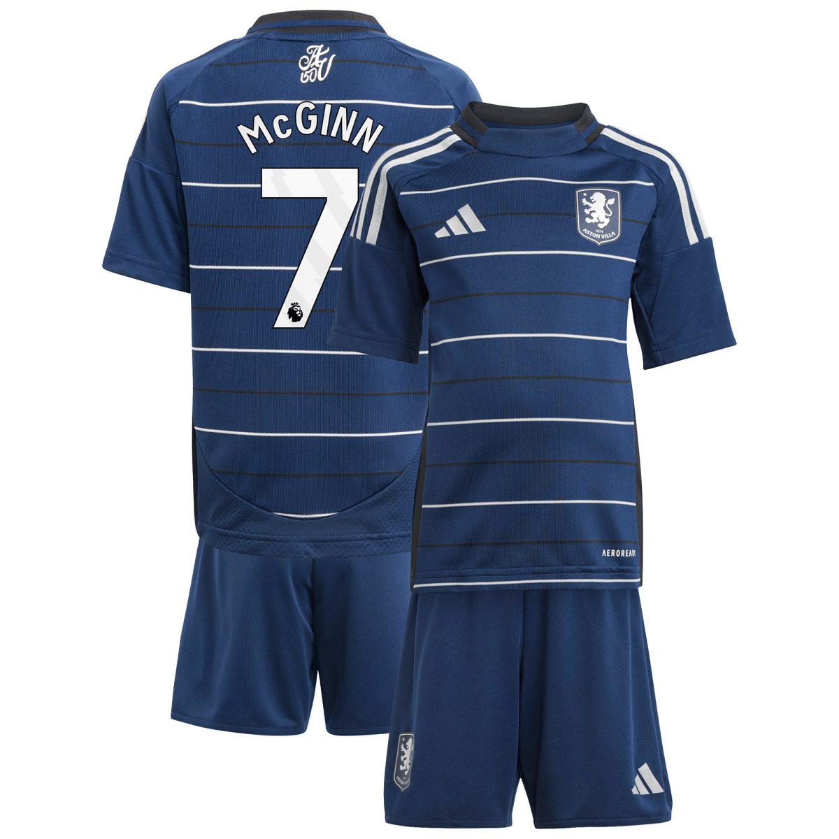 AVFC aston villa adidas third minikit 2024-25 with mcginn 7 printing Collection | Official Aston Villa Kits and Apparel