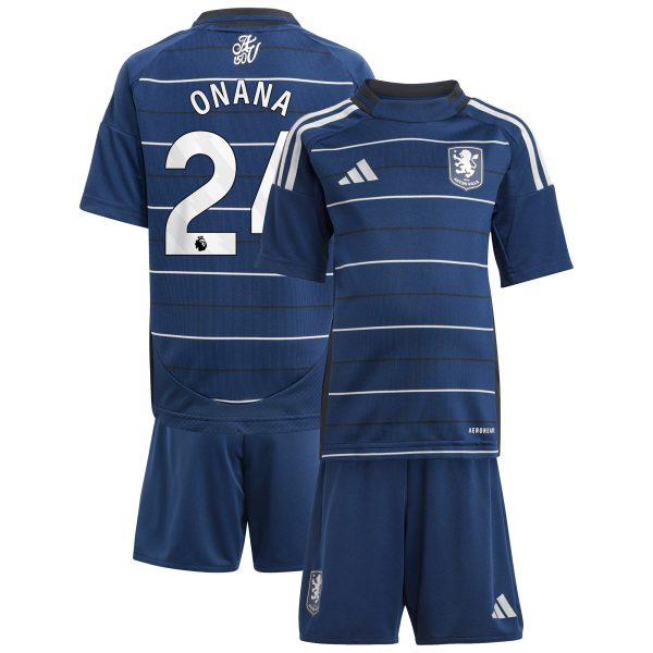 AVFC aston villa adidas third minikit 2024-25 with onana 24 printing Collection | Official Aston Villa Kits and Apparel