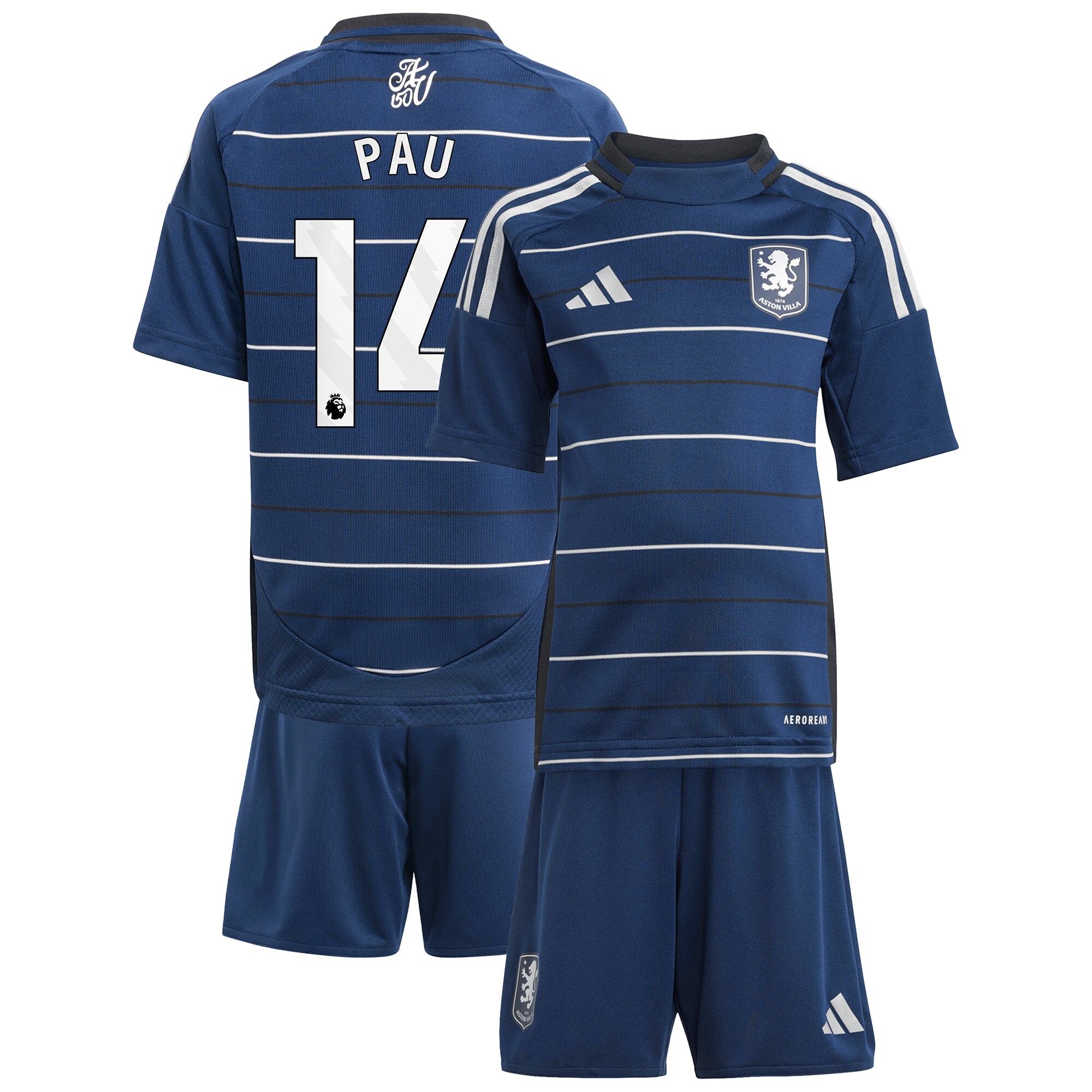 AVFC aston villa adidas third minikit 2024-25 with pau 14 printing Collection | Official Aston Villa Kits and Apparel