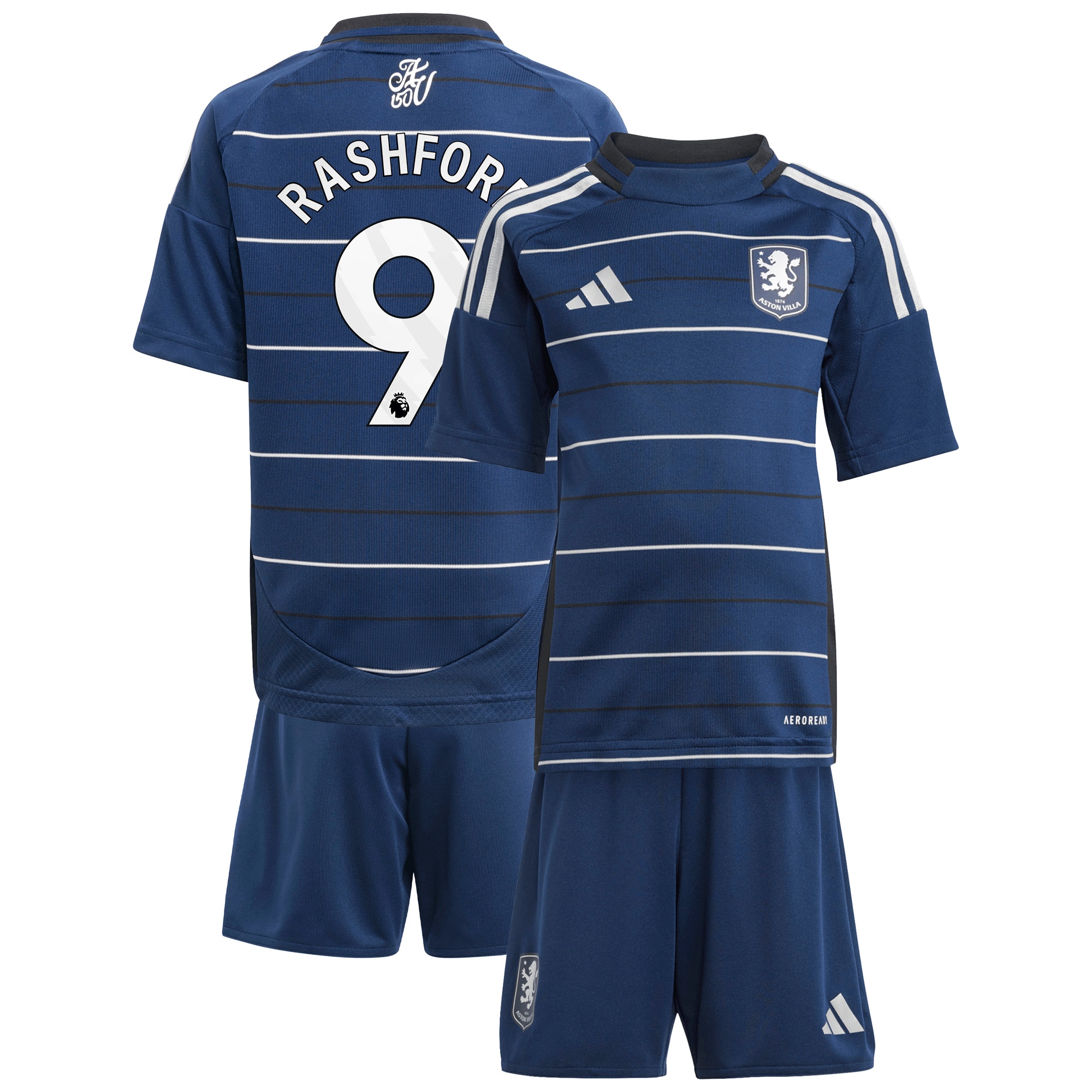 AVFC aston villa adidas third minikit 2024-25 with rashford 9 printing Collection | Official Aston Villa Kits and Apparel