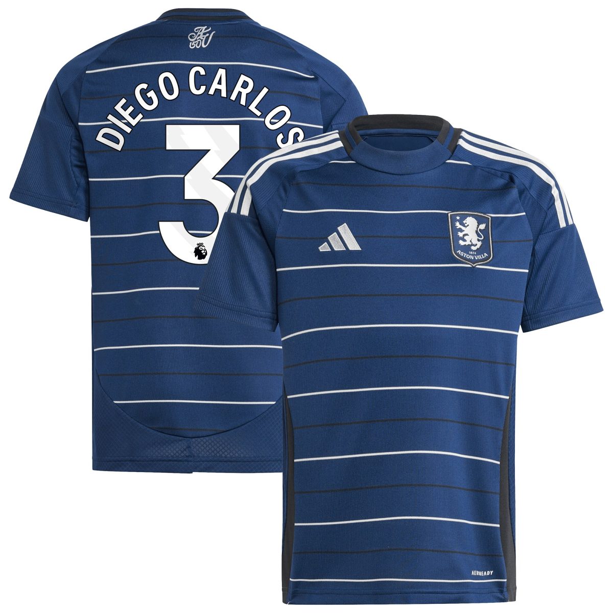 AVFC aston villa adidas third shirt 2024-25 – kids with diego carlos 3 printing Collection | Official Aston Villa Kits and Apparel