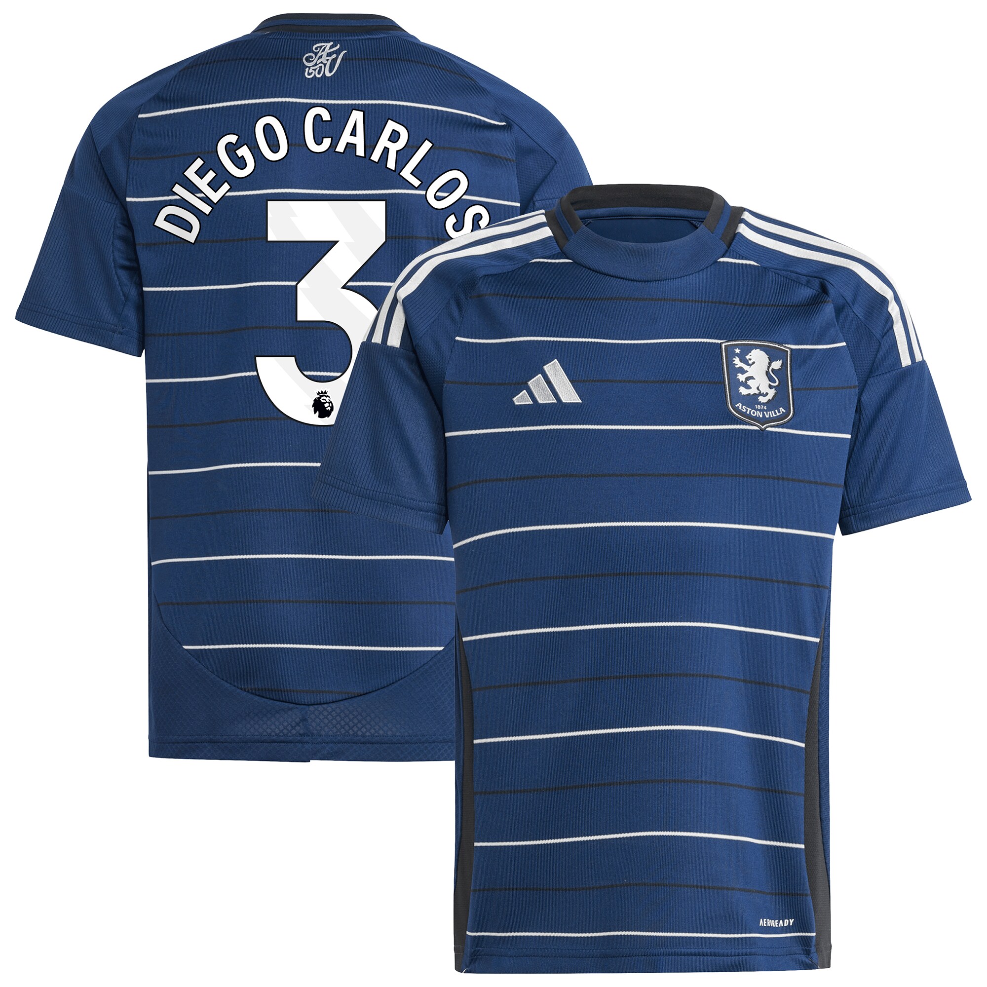 AVFC aston villa adidas third shirt 2024-25 – kids with diego carlos 3 printing Collection | Official Aston Villa Kits and Apparel