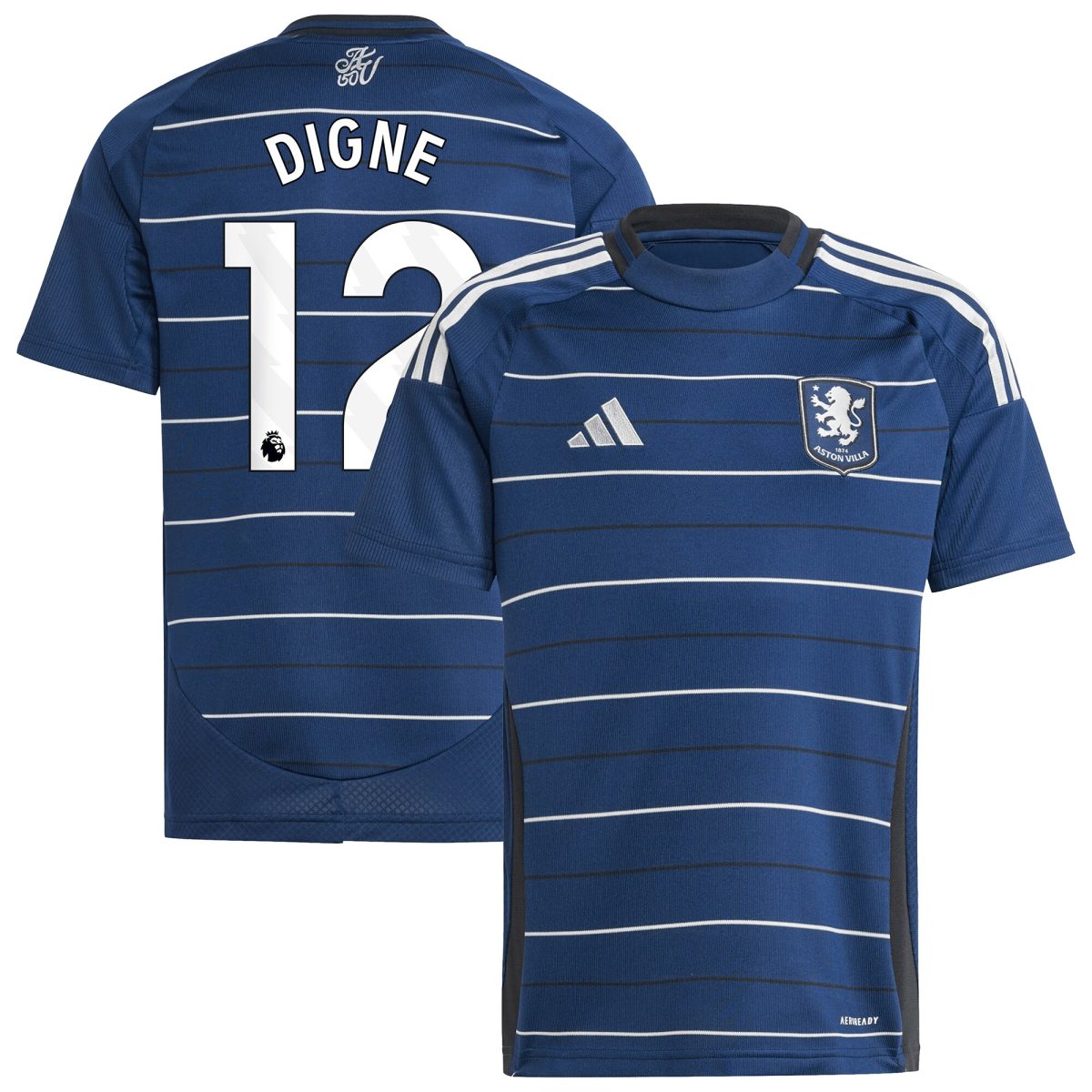 AVFC aston villa adidas third shirt 2024-25 – kids with digne 12 printing Collection | Official Aston Villa Kits and Apparel