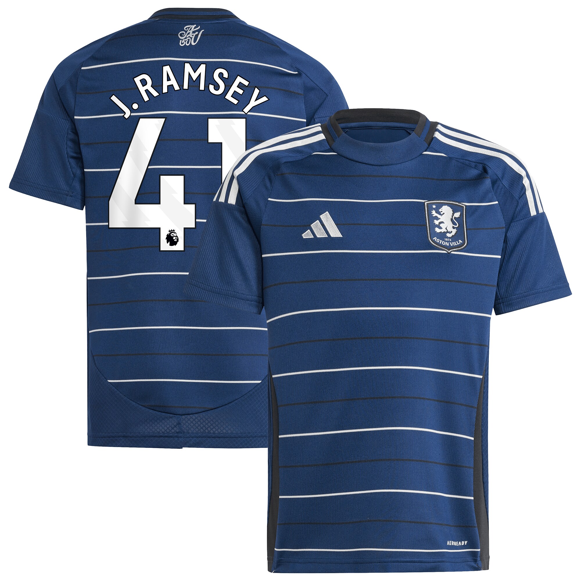 AVFC aston villa adidas third shirt 2024-25 – kids with j. ramsey 41 printing Collection | Official Aston Villa Kits and Apparel