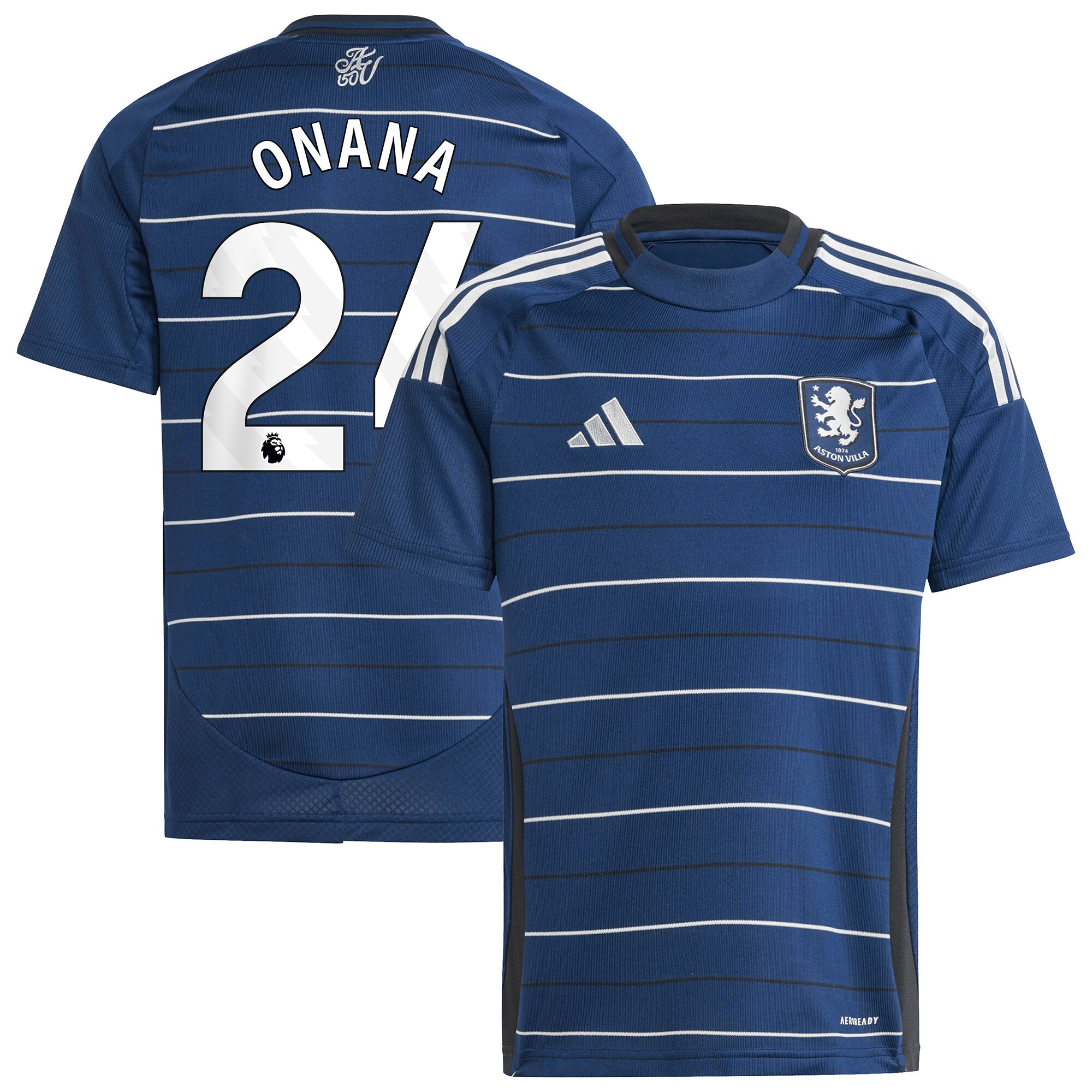 AVFC aston villa adidas third shirt 2024-25 – kids with onana 24 printing Collection | Official Aston Villa Kits and Apparel