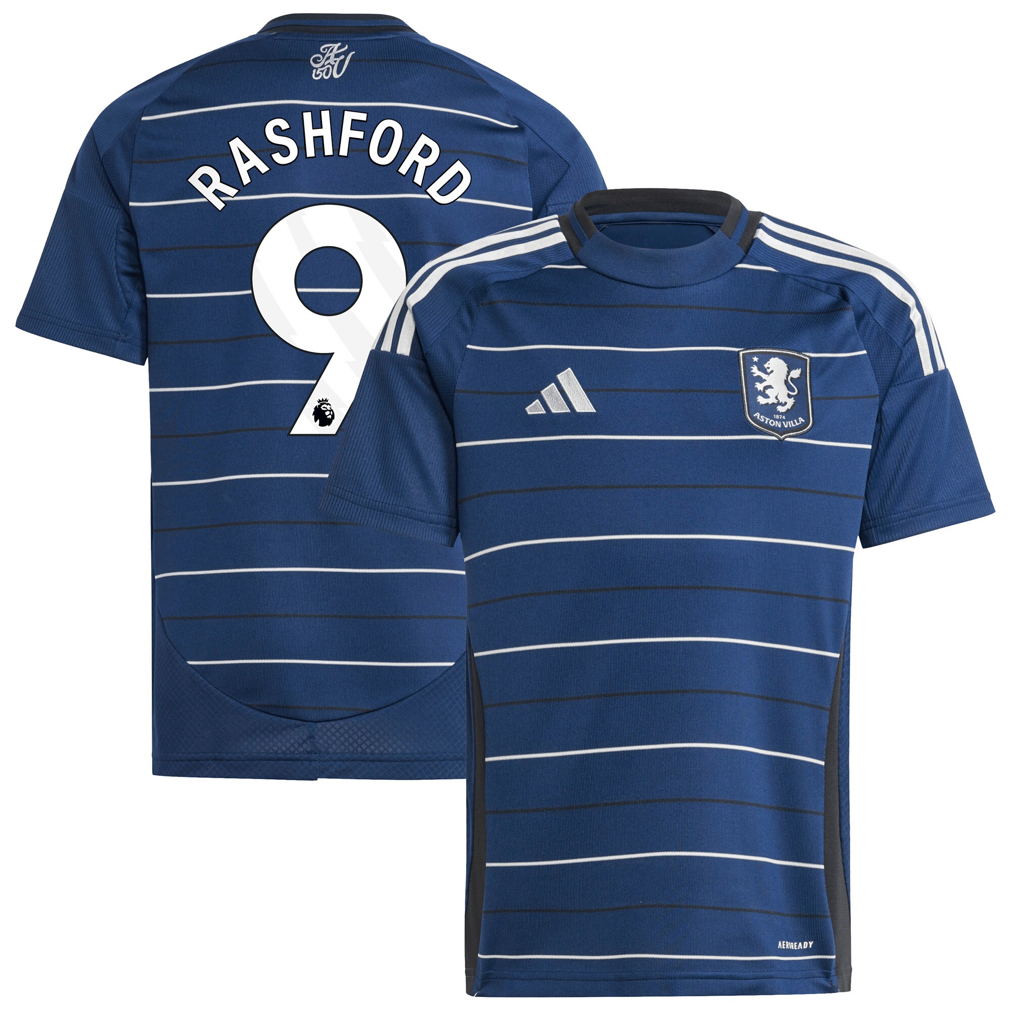 AVFC aston villa adidas third shirt 2024-25 – kids with rashford 9 printing Collection | Official Aston Villa Kits and Apparel