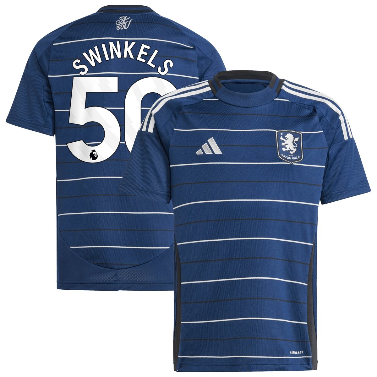 AVFC aston villa adidas third shirt 2024-25 – kids with swinkels 50 printing Collection | Official Aston Villa Kits and Apparel