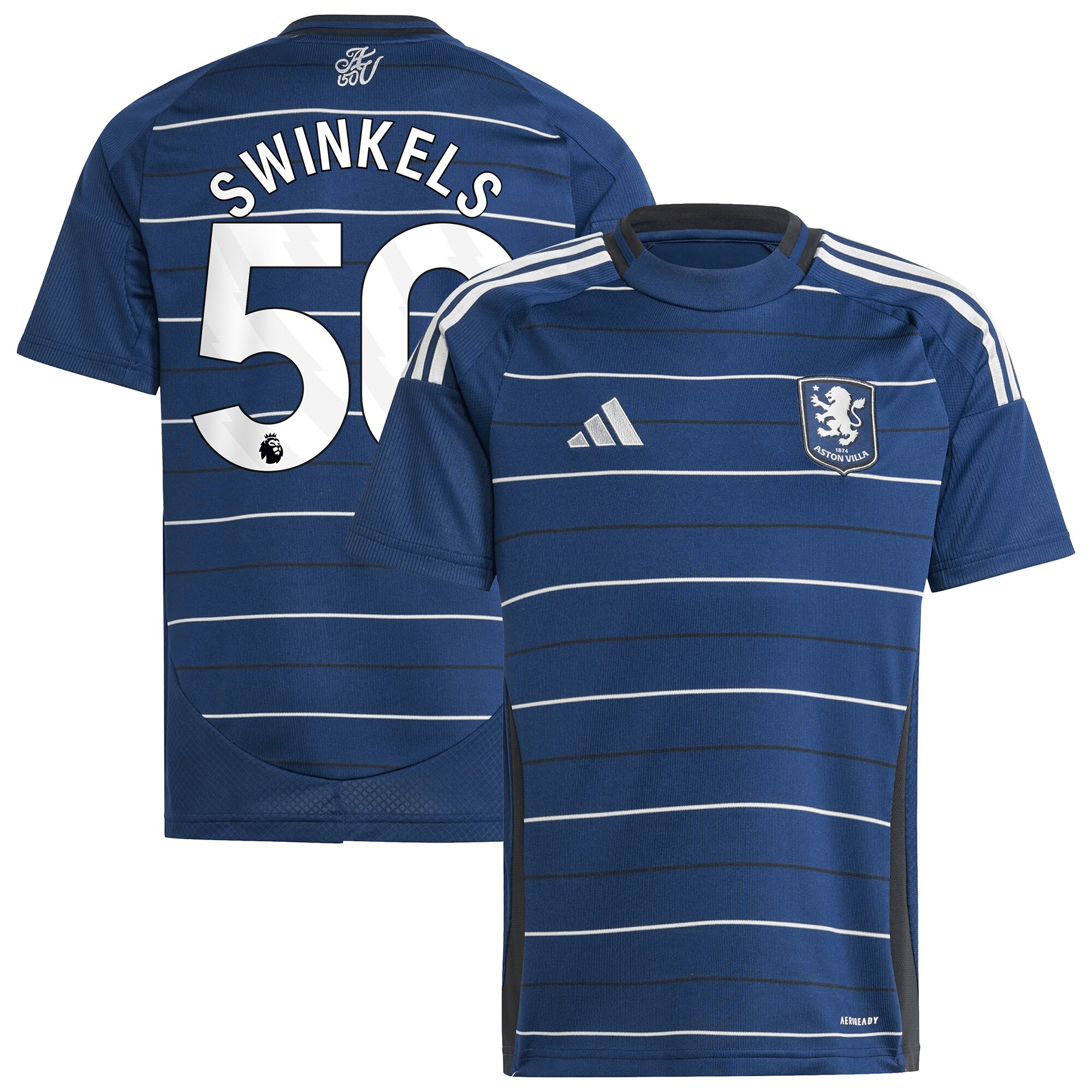 AVFC aston villa adidas third shirt 2024-25 – kids with swinkels 50 printing Collection | Official Aston Villa Kits and Apparel