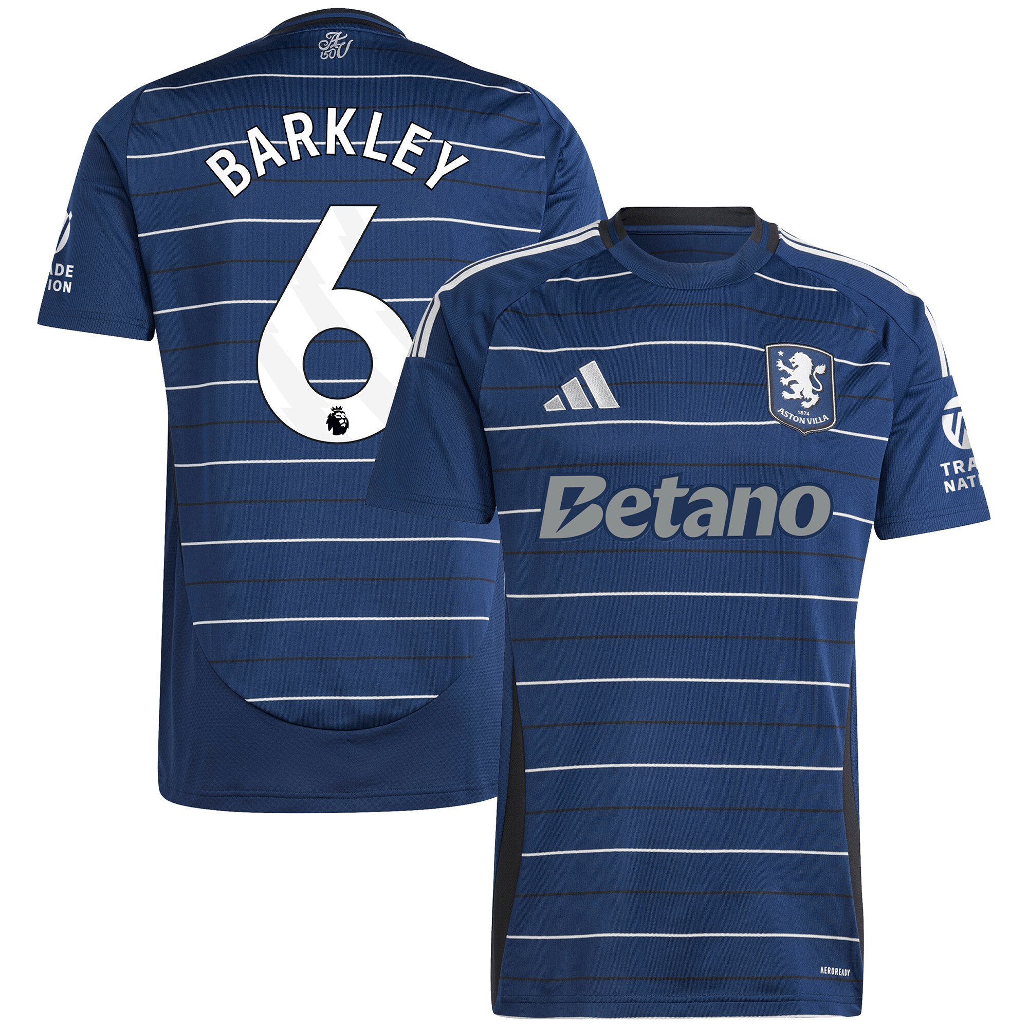 AVFC aston villa adidas third shirt 2024-25 with barkley 6 printing Collection | Official Aston Villa Kits and Apparel
