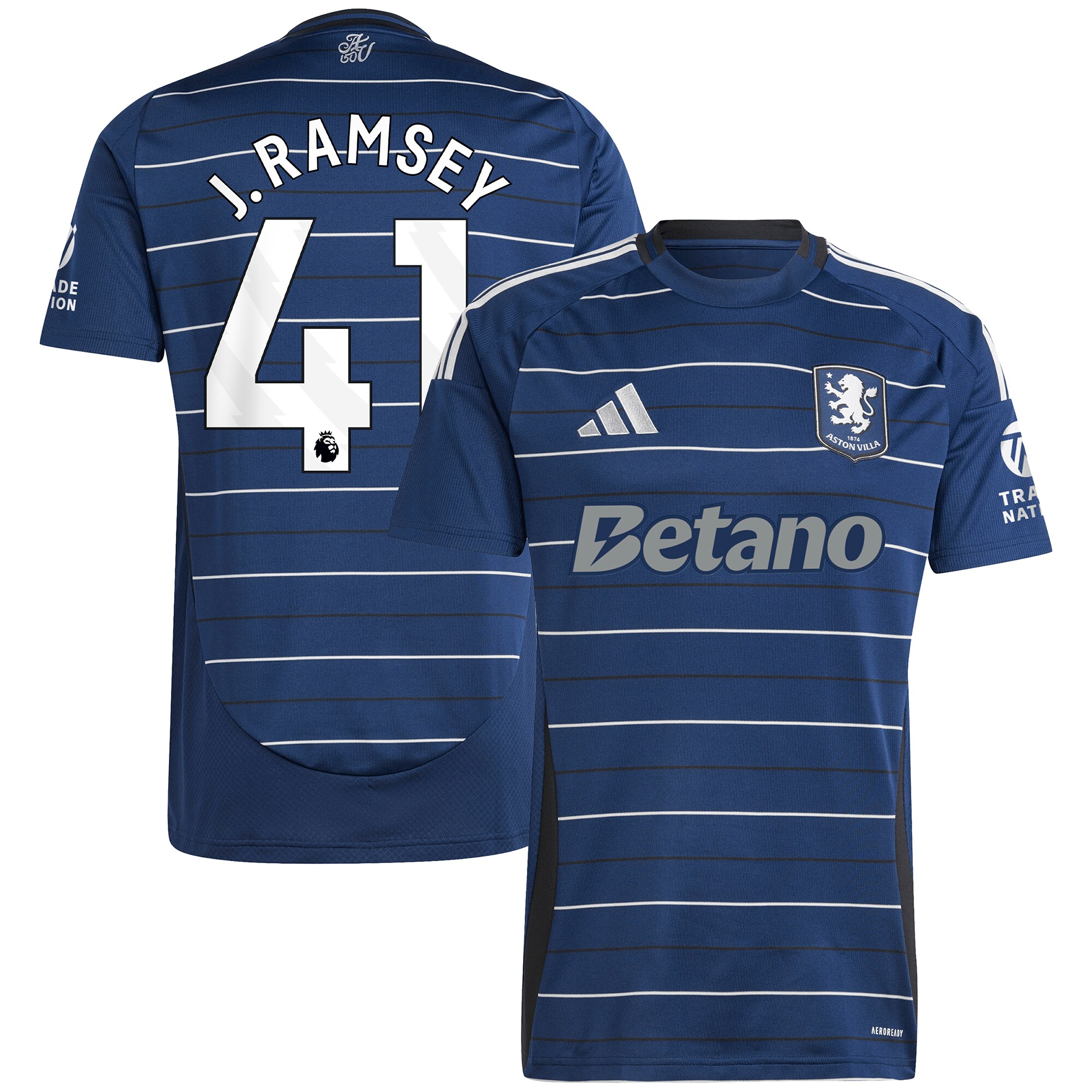 AVFC aston villa adidas third shirt 2024-25 with j. ramsey 41 printing Collection | Official Aston Villa Kits and Apparel