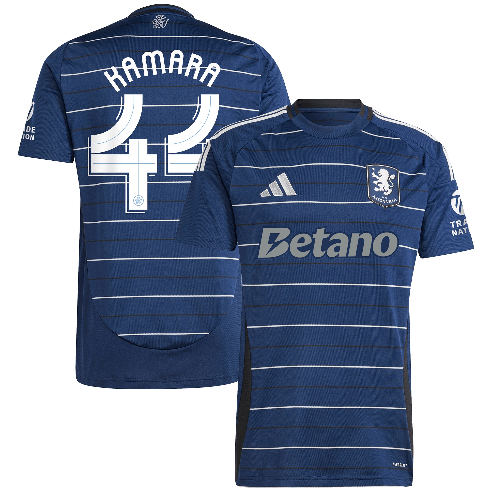 AVFC aston villa adidas third shirt 2024-25 with kamara 44 cup printing Collection | Official Aston Villa Kits and Apparel