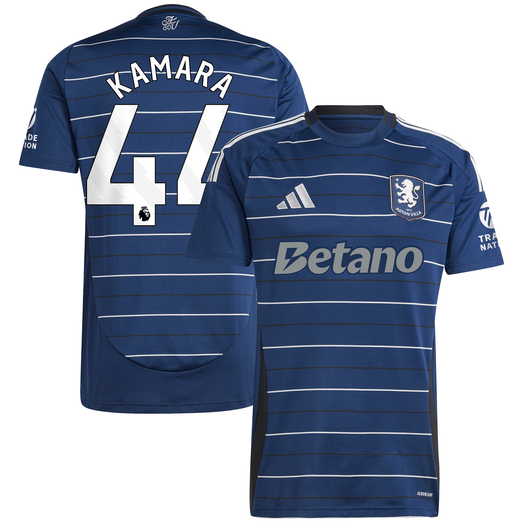 AVFC aston villa adidas third shirt 2024-25 with kamara 44 printing Collection | Official Aston Villa Kits and Apparel