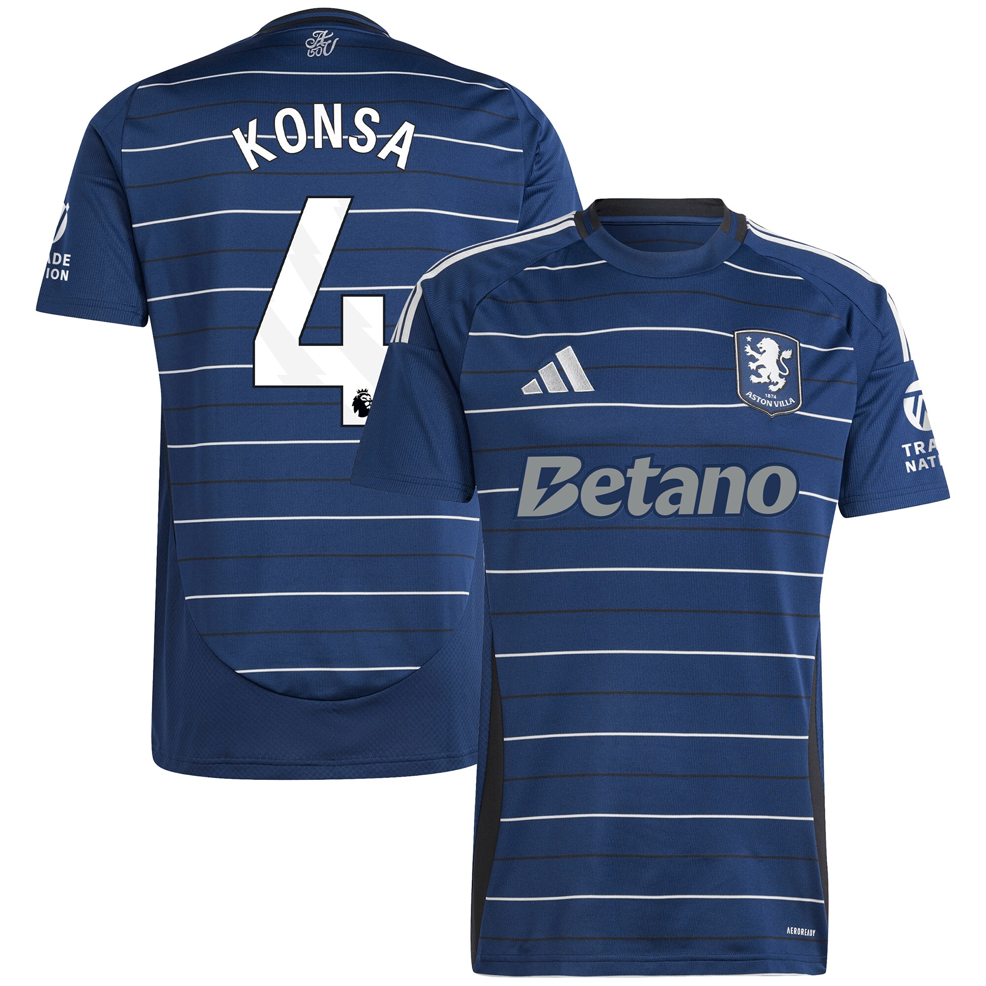 AVFC aston villa adidas third shirt 2024-25 with konsa 4 printing Collection | Official Aston Villa Kits and Apparel