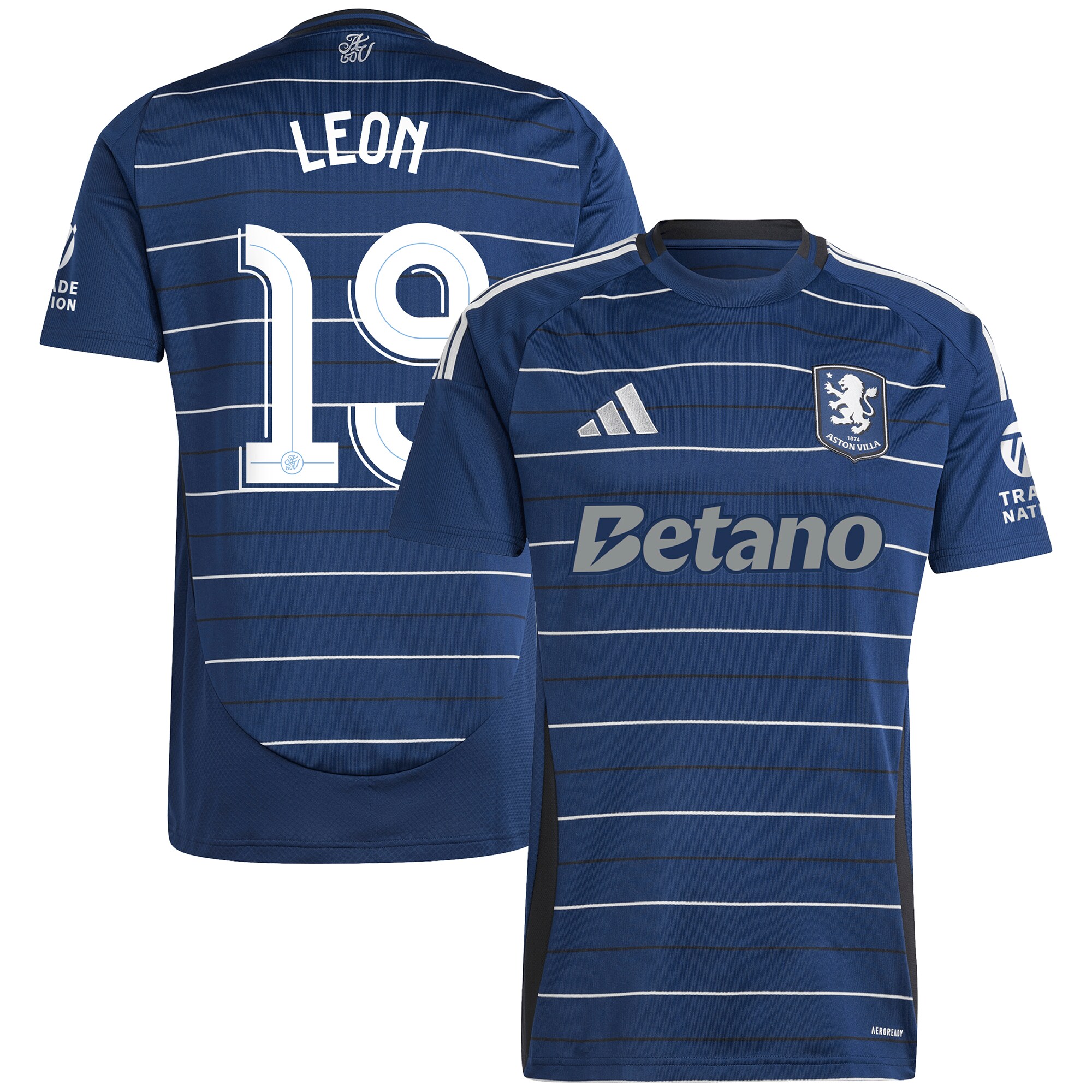 AVFC aston villa adidas third shirt 2024-25 with leon 19 cup printing Collection | Official Aston Villa Kits and Apparel