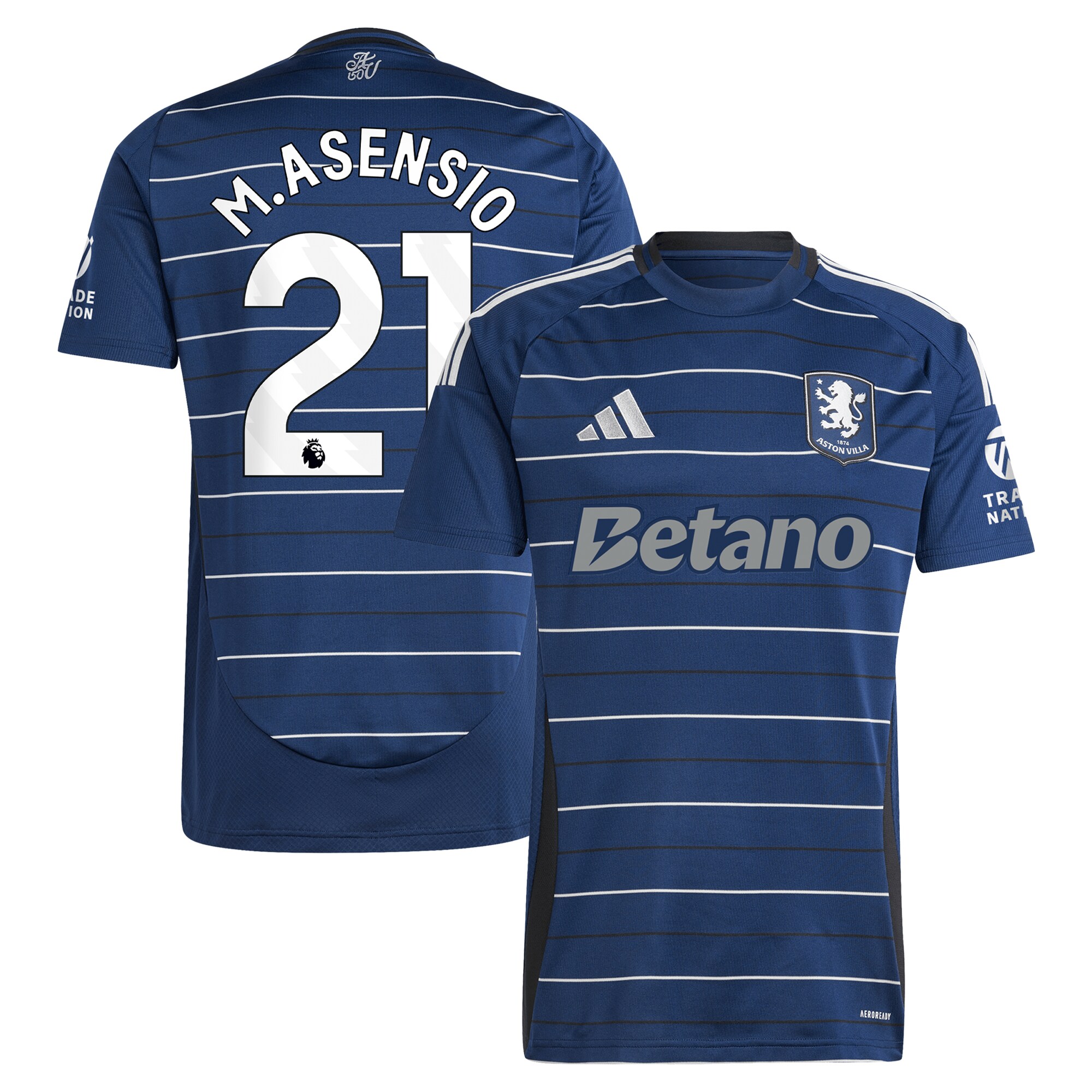 AVFC aston villa adidas third shirt 2024-25 with m.asensio 21 printing Collection | Official Aston Villa Kits and Apparel