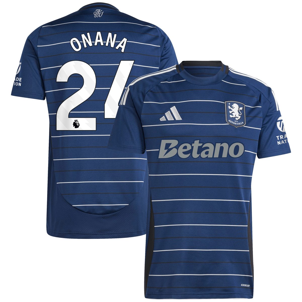 AVFC aston villa adidas third shirt 2024-25 with onana 24 printing Collection | Official Aston Villa Kits and Apparel