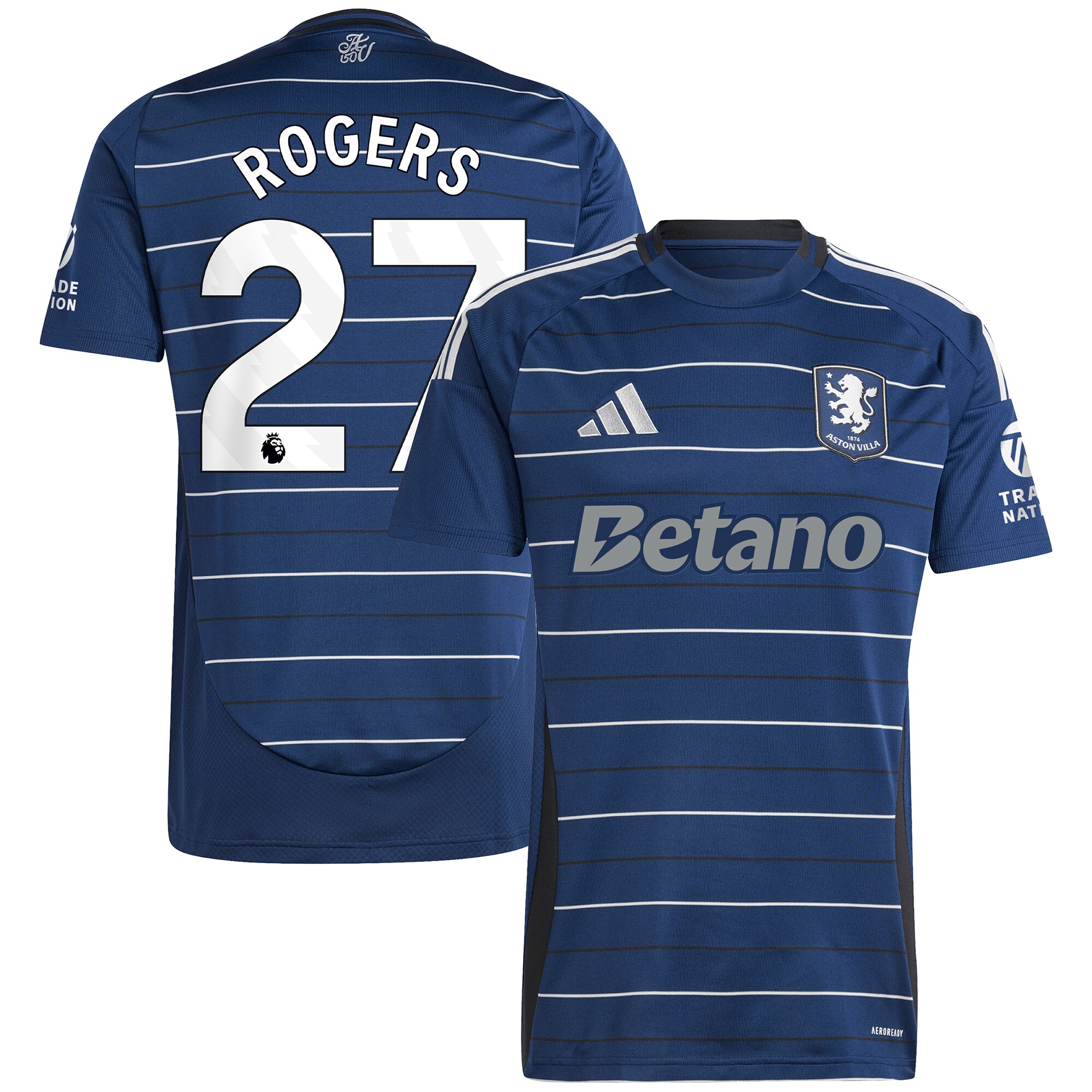AVFC aston villa adidas third shirt 2024-25 with rogers 27 printing Collection | Official Aston Villa Kits and Apparel