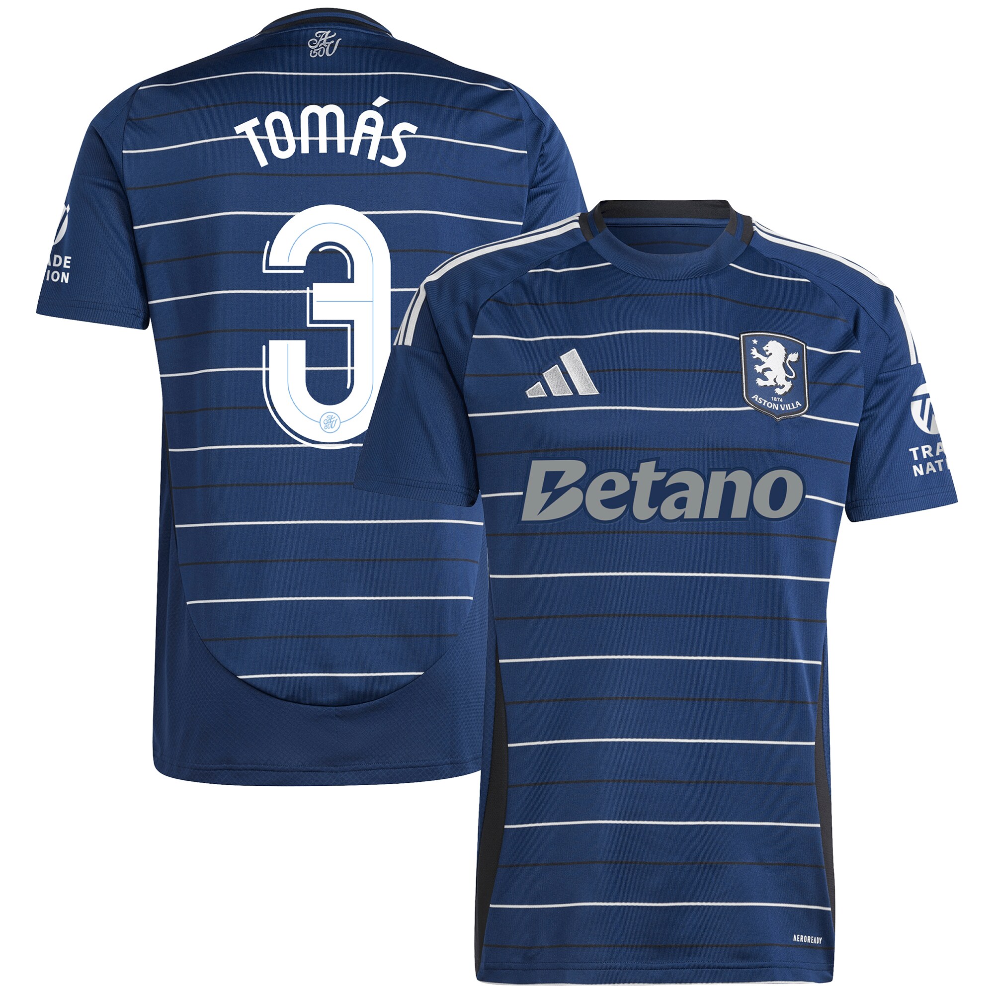 AVFC aston villa adidas third shirt 2024-25 with tomás 3 cup printing Collection | Official Aston Villa Kits and Apparel