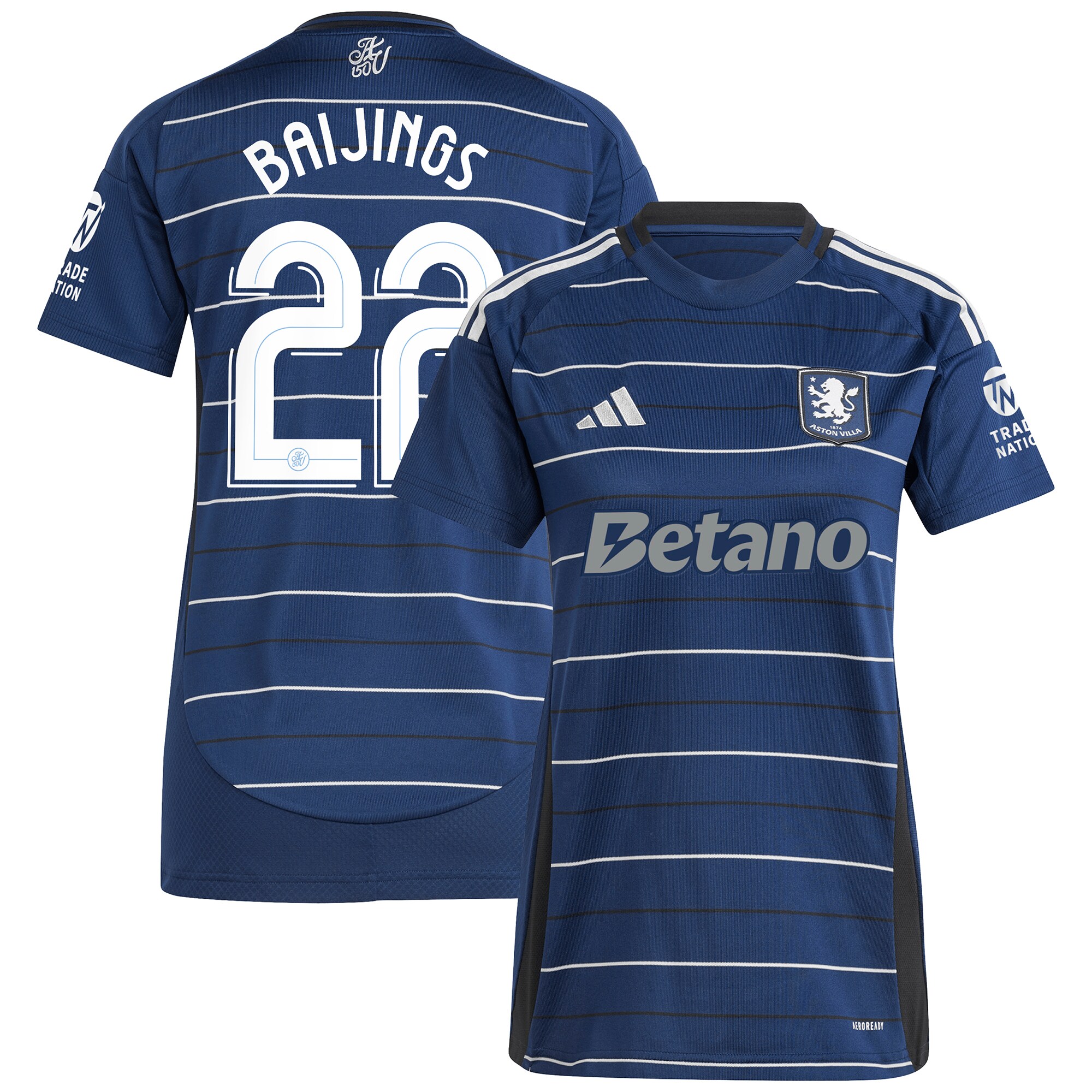 AVFC aston villa adidas third shirt 2024-25 – womens with baijings 22 cup printing Collection | Official Aston Villa Kits and Apparel