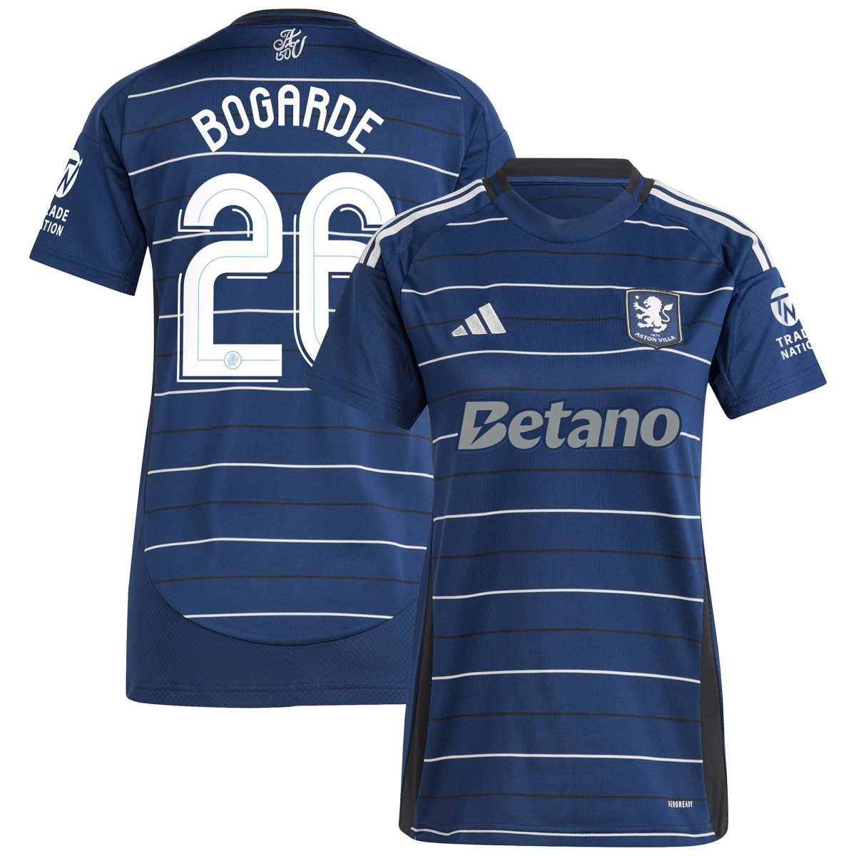 AVFC aston villa adidas third shirt 2024-25 – womens with bogarde 26 cup printing Collection | Official Aston Villa Kits and Apparel