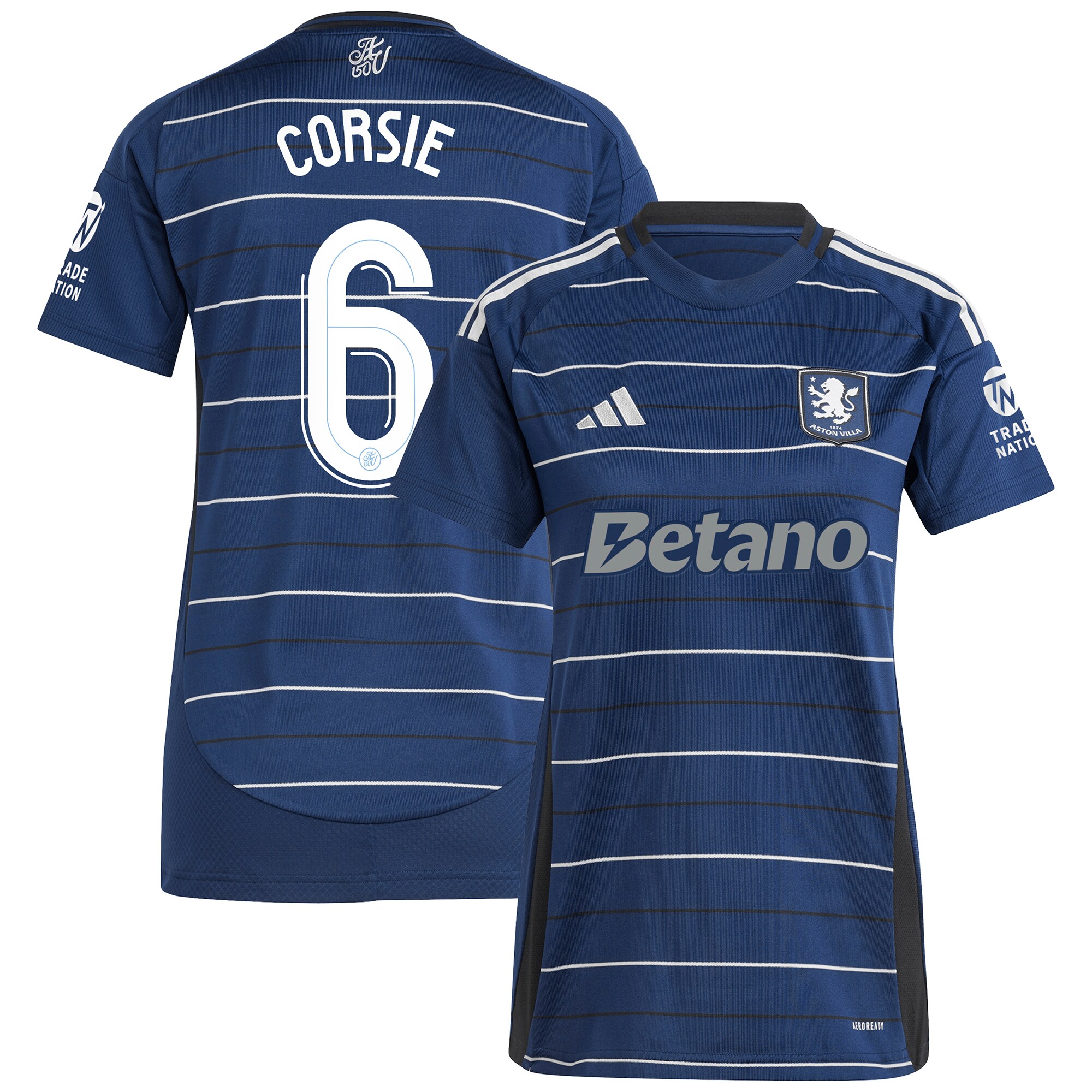 AVFC aston villa adidas third shirt 2024-25 – womens with corsie 6 cup printing Collection | Official Aston Villa Kits and Apparel