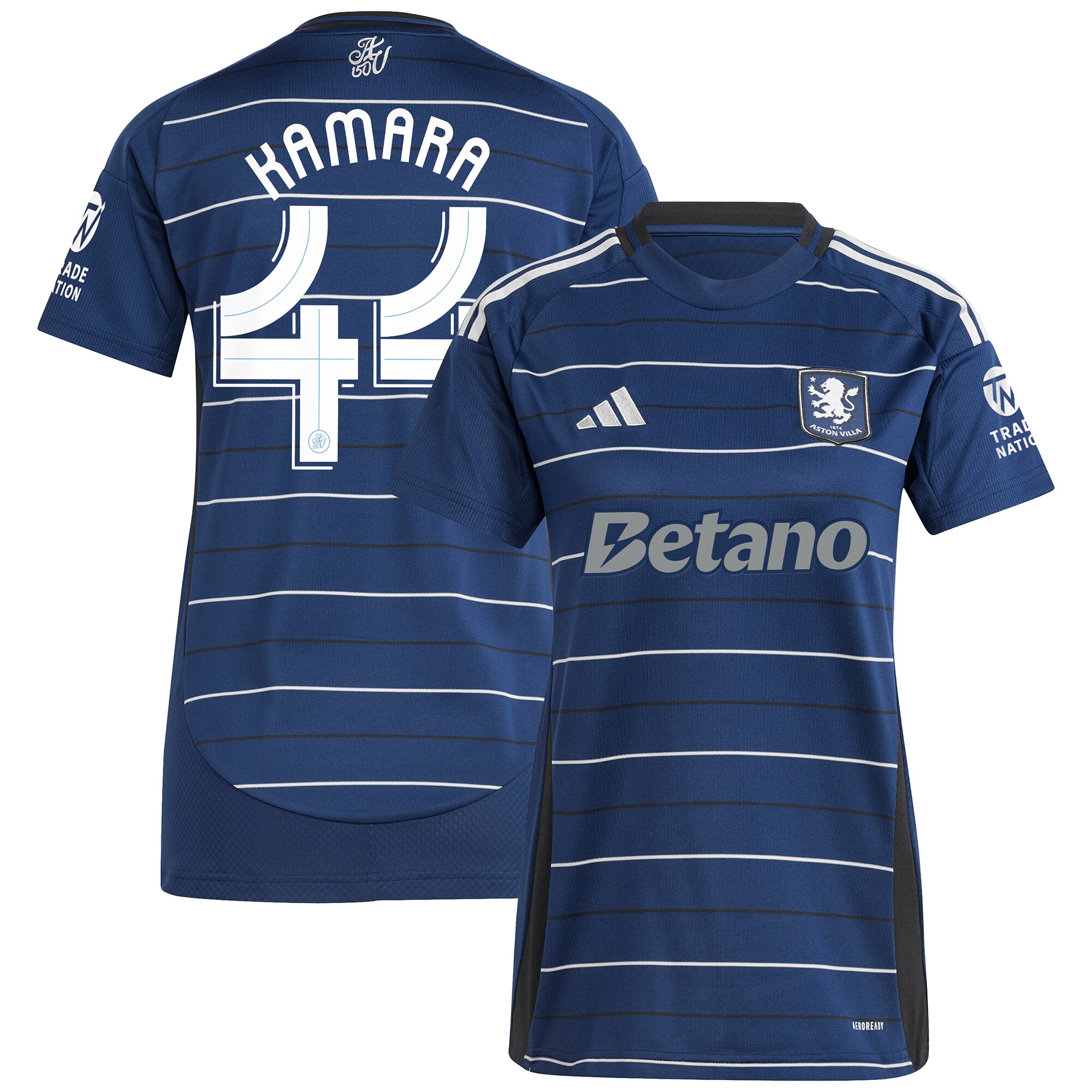 AVFC aston villa adidas third shirt 2024-25 – womens with kamara 44 cup printing Collection | Official Aston Villa Kits and Apparel