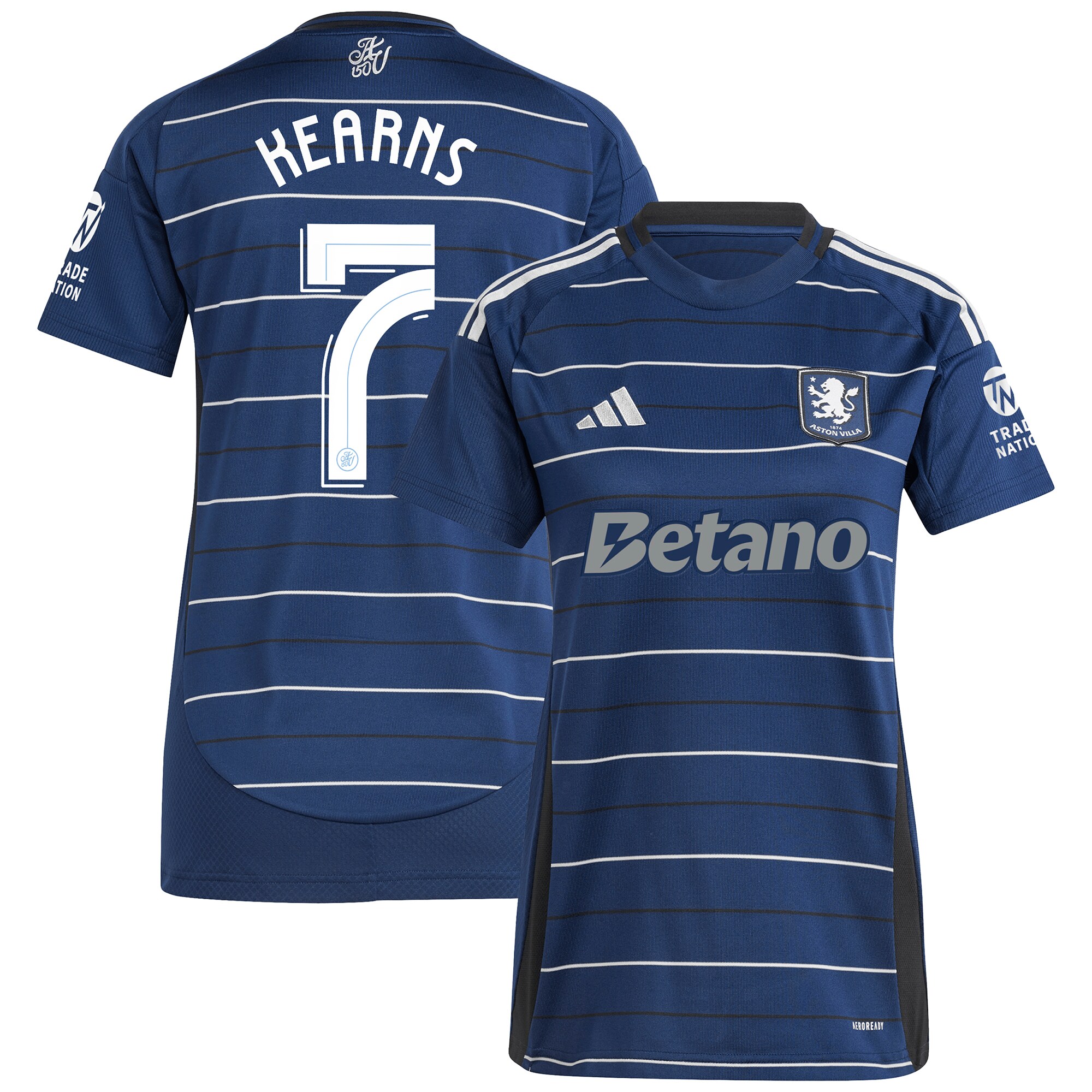 AVFC aston villa adidas third shirt 2024-25 – womens with kearns 7 cup printing Collection | Official Aston Villa Kits and Apparel