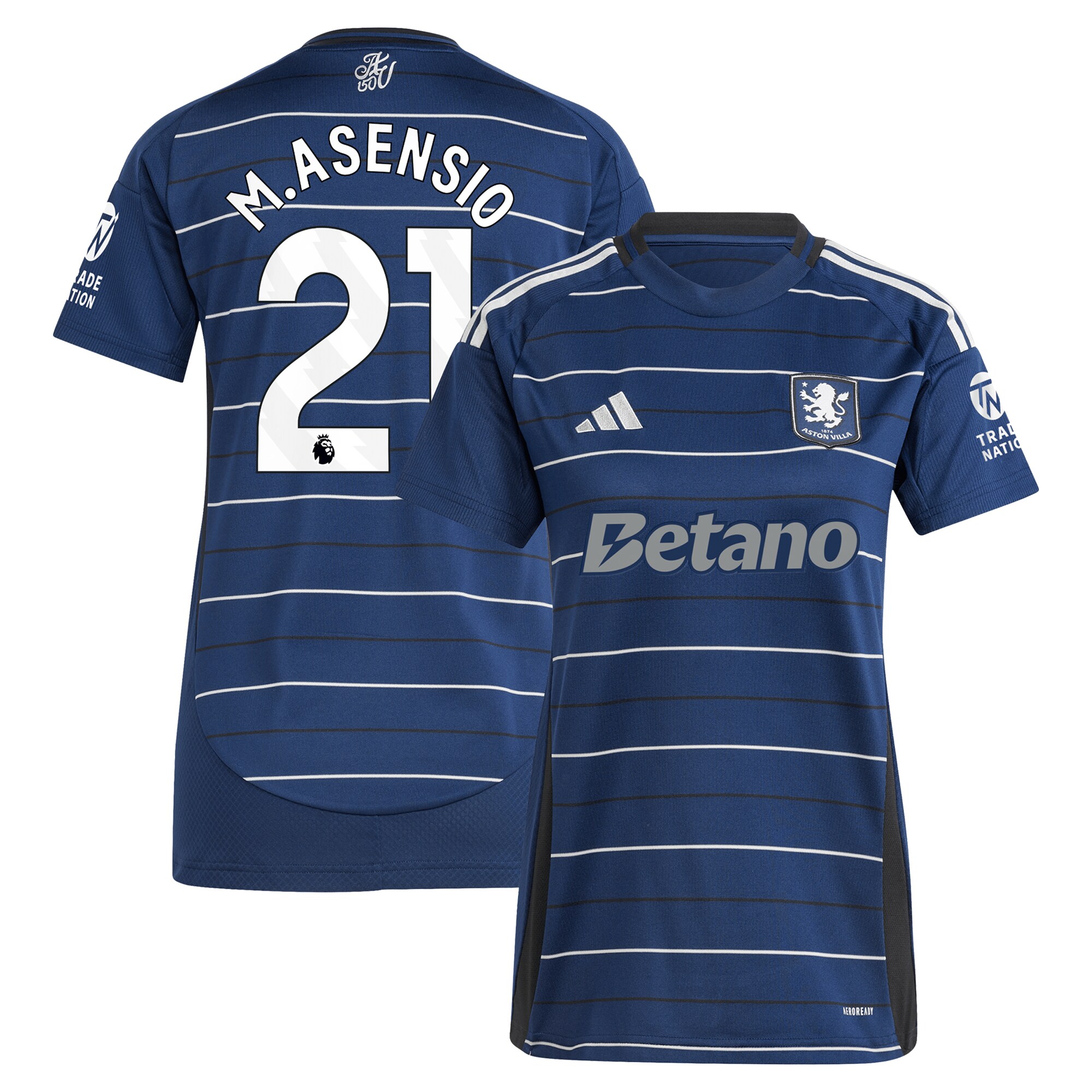 AVFC aston villa adidas third shirt 2024-25 – womens with m.asensio 21 printing Collection | Official Aston Villa Kits and Apparel