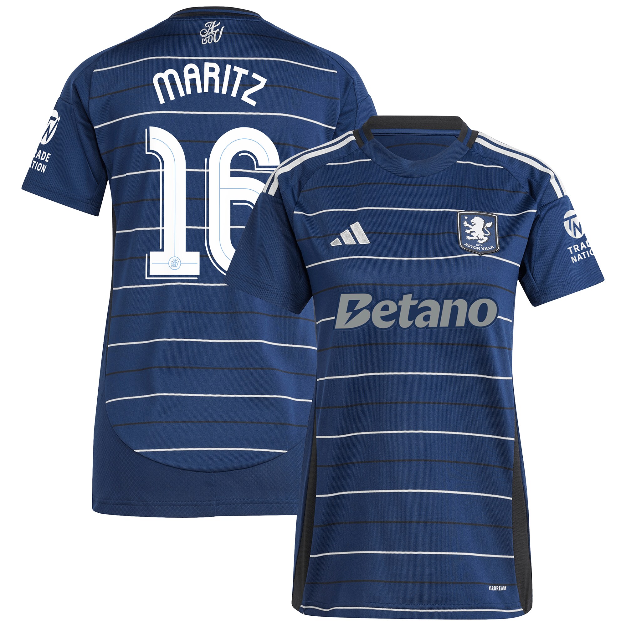 AVFC aston villa adidas third shirt 2024-25 – womens with maritz 16 cup printing Collection | Official Aston Villa Kits and Apparel