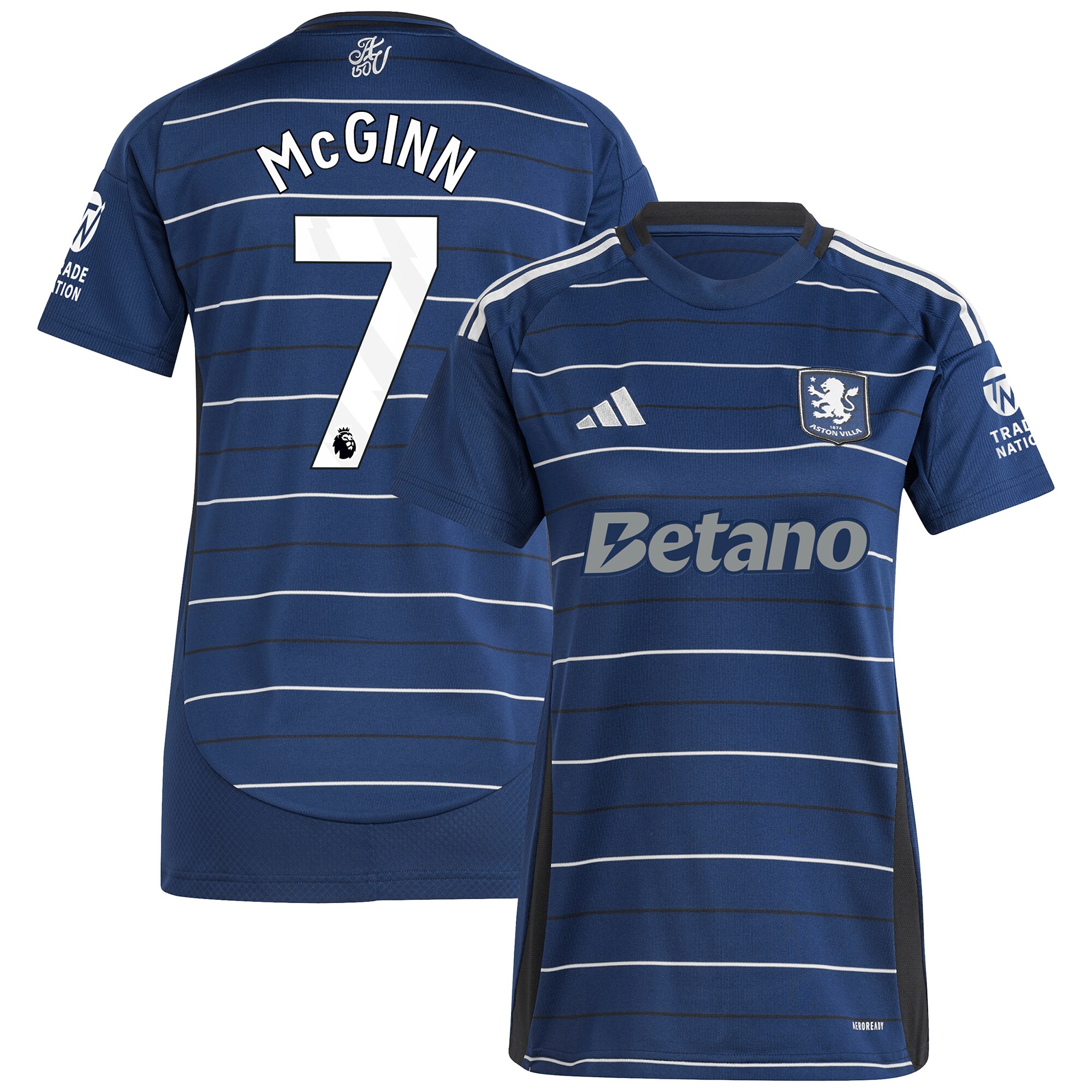 AVFC aston villa adidas third shirt 2024-25 – womens with mcginn 7 printing Collection | Official Aston Villa Kits and Apparel