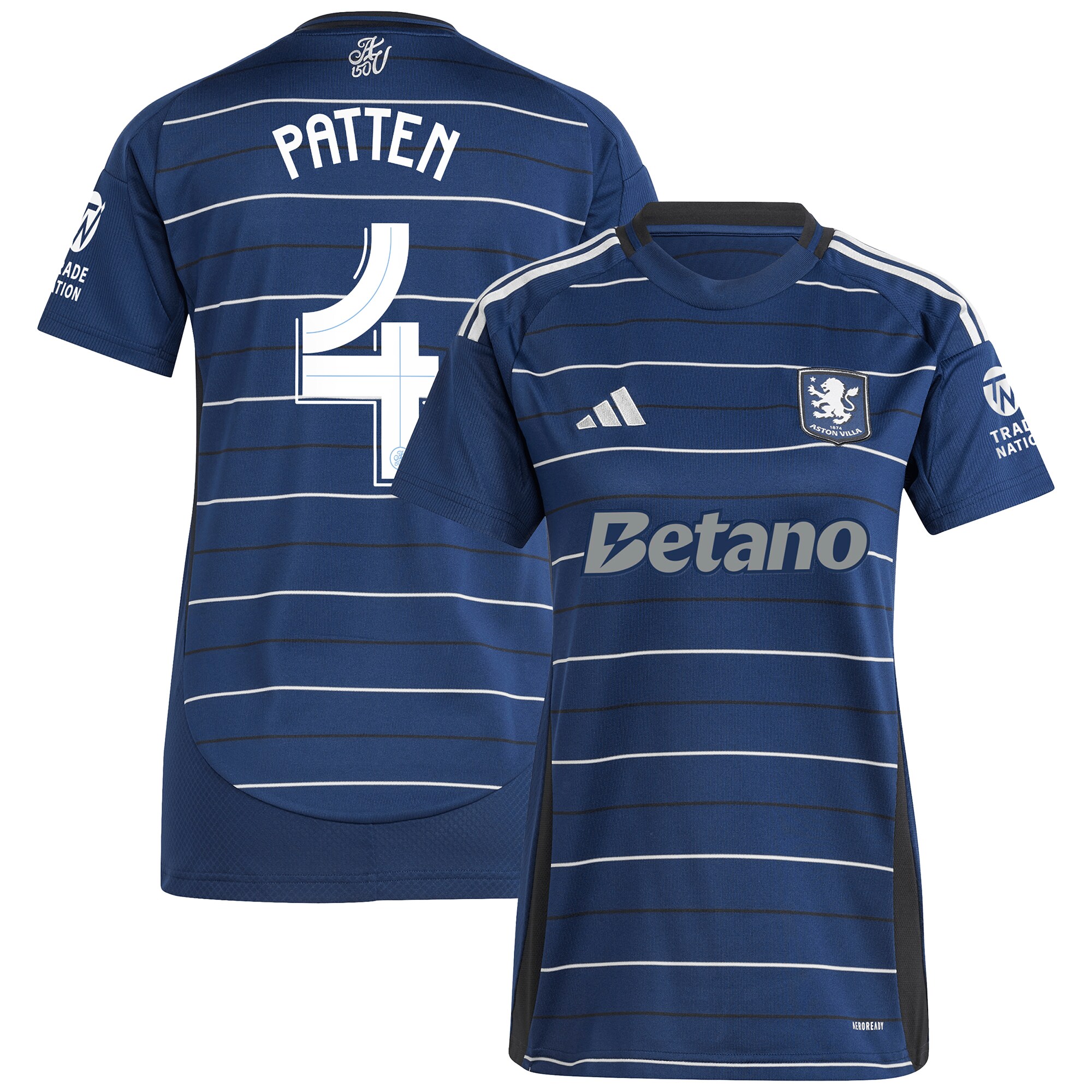 AVFC aston villa adidas third shirt 2024-25 – womens with patten 4 cup printing Collection | Official Aston Villa Kits and Apparel