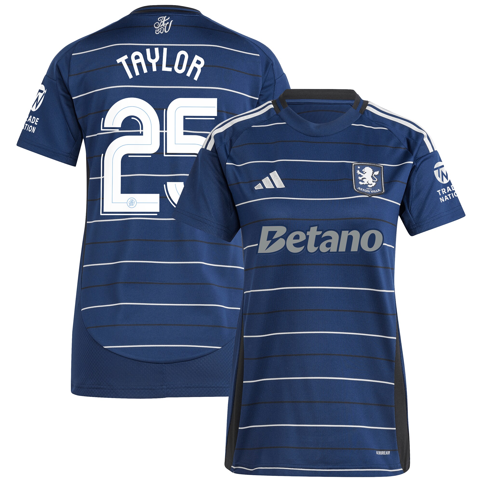 AVFC aston villa adidas third shirt 2024-25 – womens with taylor 25 cup printing Collection | Official Aston Villa Kits and Apparel