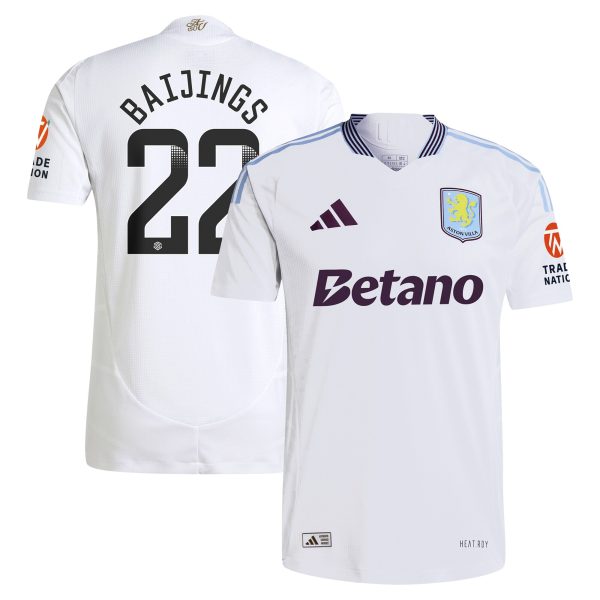 AVFC aston villa adidas wsl away authentic shirt 2024-25 with baijings 22 printing Collection | Official Aston Villa Kits and Apparel