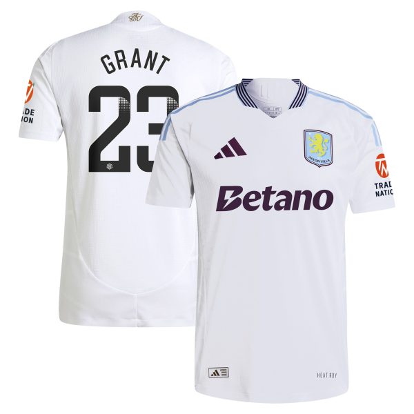 AVFC aston villa adidas wsl away authentic shirt 2024-25 with grant 23 printing Collection | Official Aston Villa Kits and Apparel