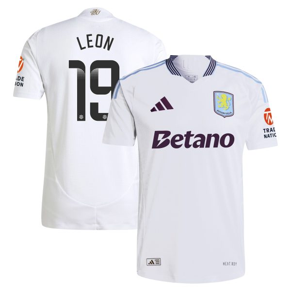 AVFC aston villa adidas wsl away authentic shirt 2024-25 with leon 19 printing Collection | Official Aston Villa Kits and Apparel