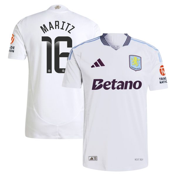 AVFC aston villa adidas wsl away authentic shirt 2024-25 with maritz 16 printing Collection | Official Aston Villa Kits and Apparel