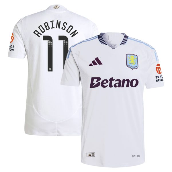 AVFC aston villa adidas wsl away authentic shirt 2024-25 with robinson 11 printing Collection | Official Aston Villa Kits and Apparel