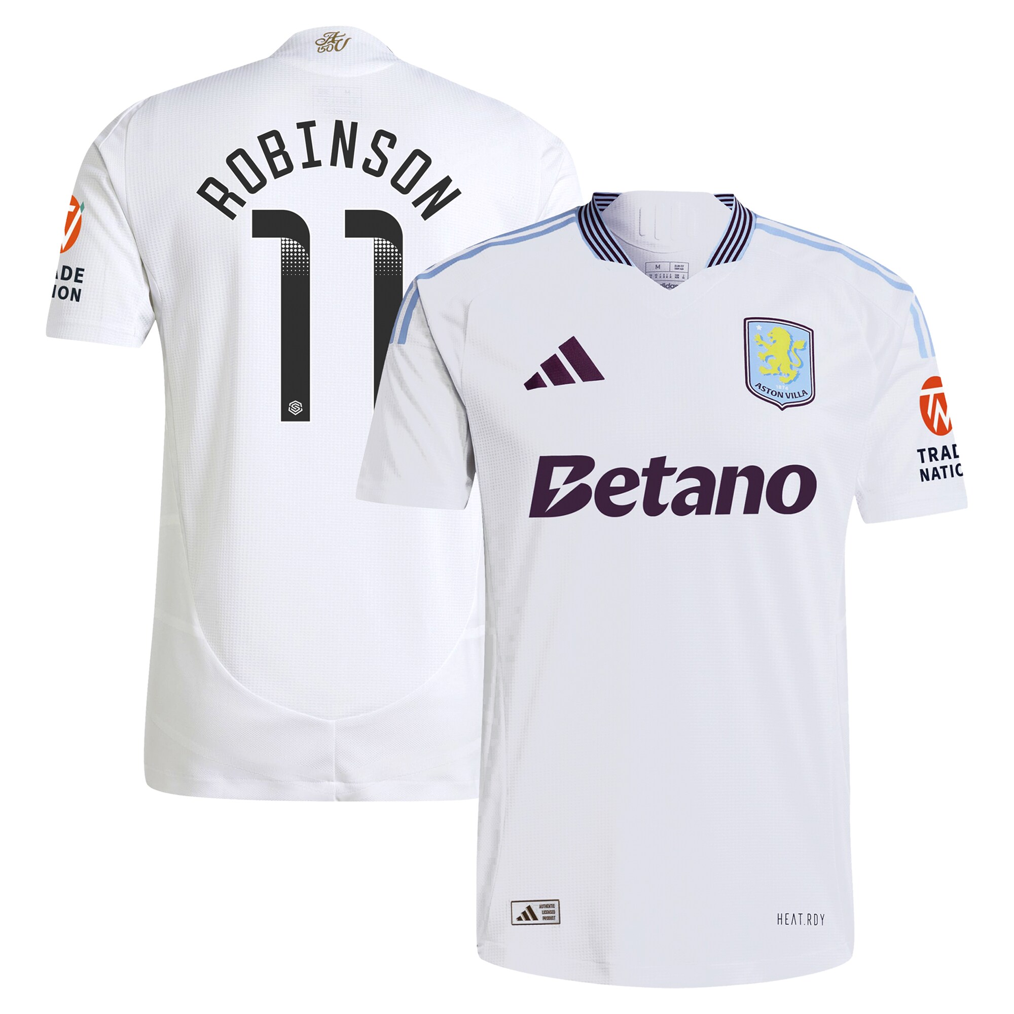 AVFC aston villa adidas wsl away authentic shirt 2024-25 with robinson 11 printing Collection | Official Aston Villa Kits and Apparel