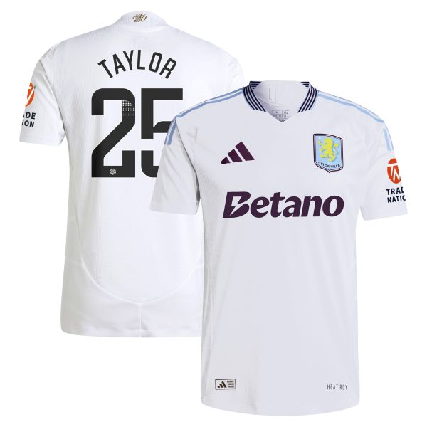 AVFC aston villa adidas wsl away authentic shirt 2024-25 with taylor 25 printing Collection | Official Aston Villa Kits and Apparel