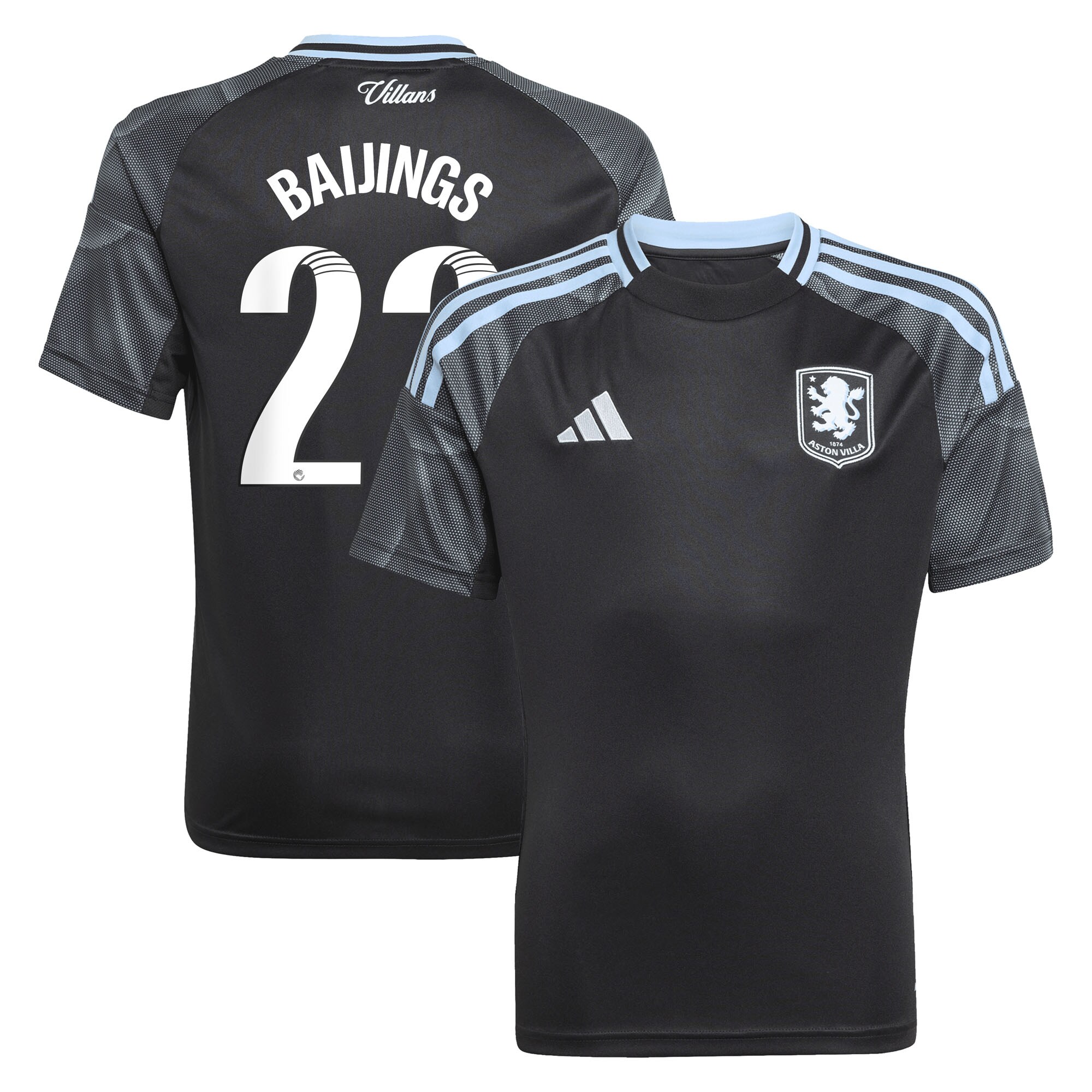 AVFC aston villa adidas wsl away shirt 2025-26 – kids with baijings 22 printing Collection | Official Aston Villa Kits and Apparel