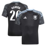 AVFC aston villa adidas wsl away shirt 2025-26 – kids with hanson 20 printing Collection | Official Aston Villa Kits and Apparel