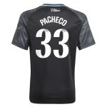AVFC aston villa adidas wsl away shirt 2025-26 – kids with pacheco 33 printing Collection | Official Aston Villa Kits and Apparel
