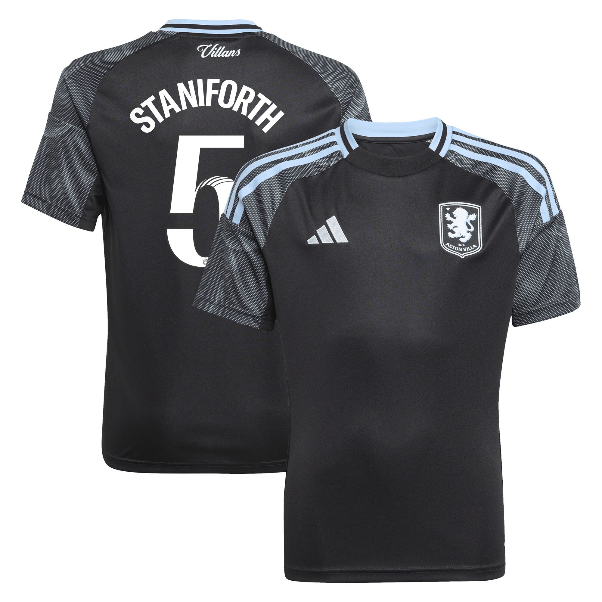 AVFC aston villa adidas wsl away shirt 2025-26 – kids with staniforth 5 printing Collection | Official Aston Villa Kits and Apparel